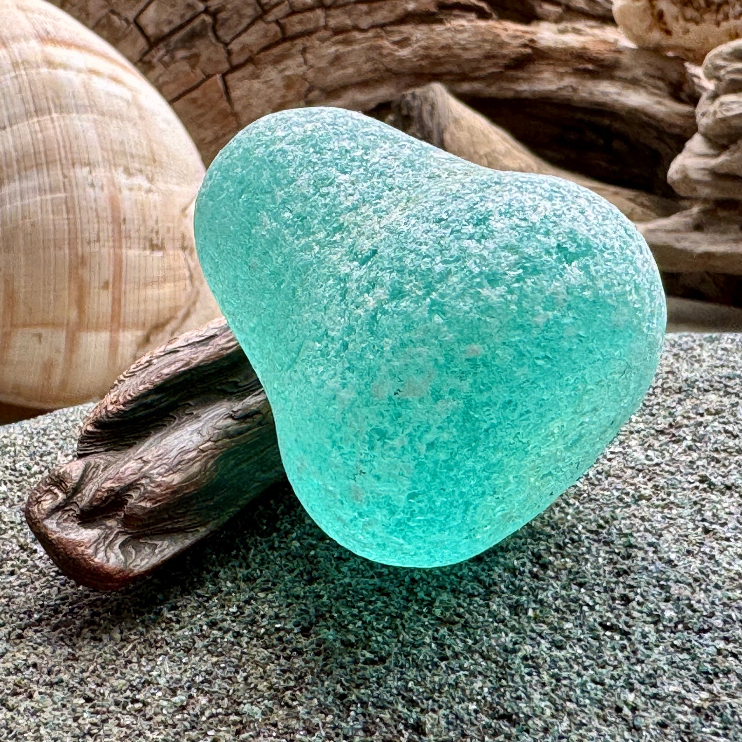Large Rare Sea Glass Piece A1605 – Aqua Green Collector Beach Glass 1 pc