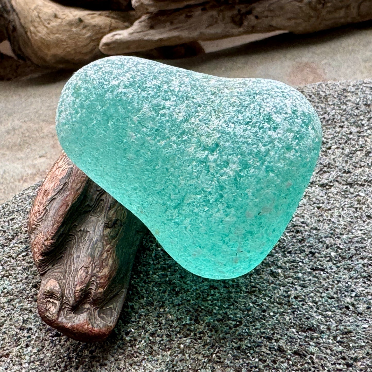 Large Rare Sea Glass Piece A1605 – Aqua Green Collector Beach Glass 1 pc