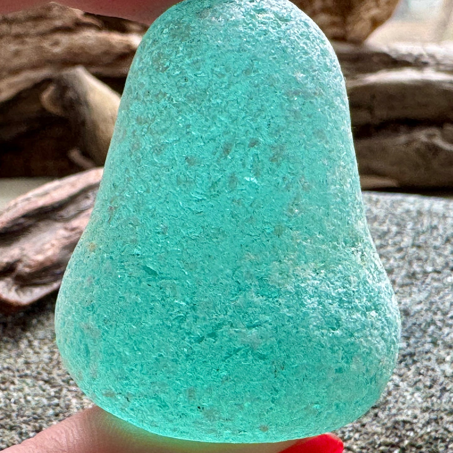 Large Rare Sea Glass Piece A1605 – Aqua Green Collector Beach Glass 1 pc