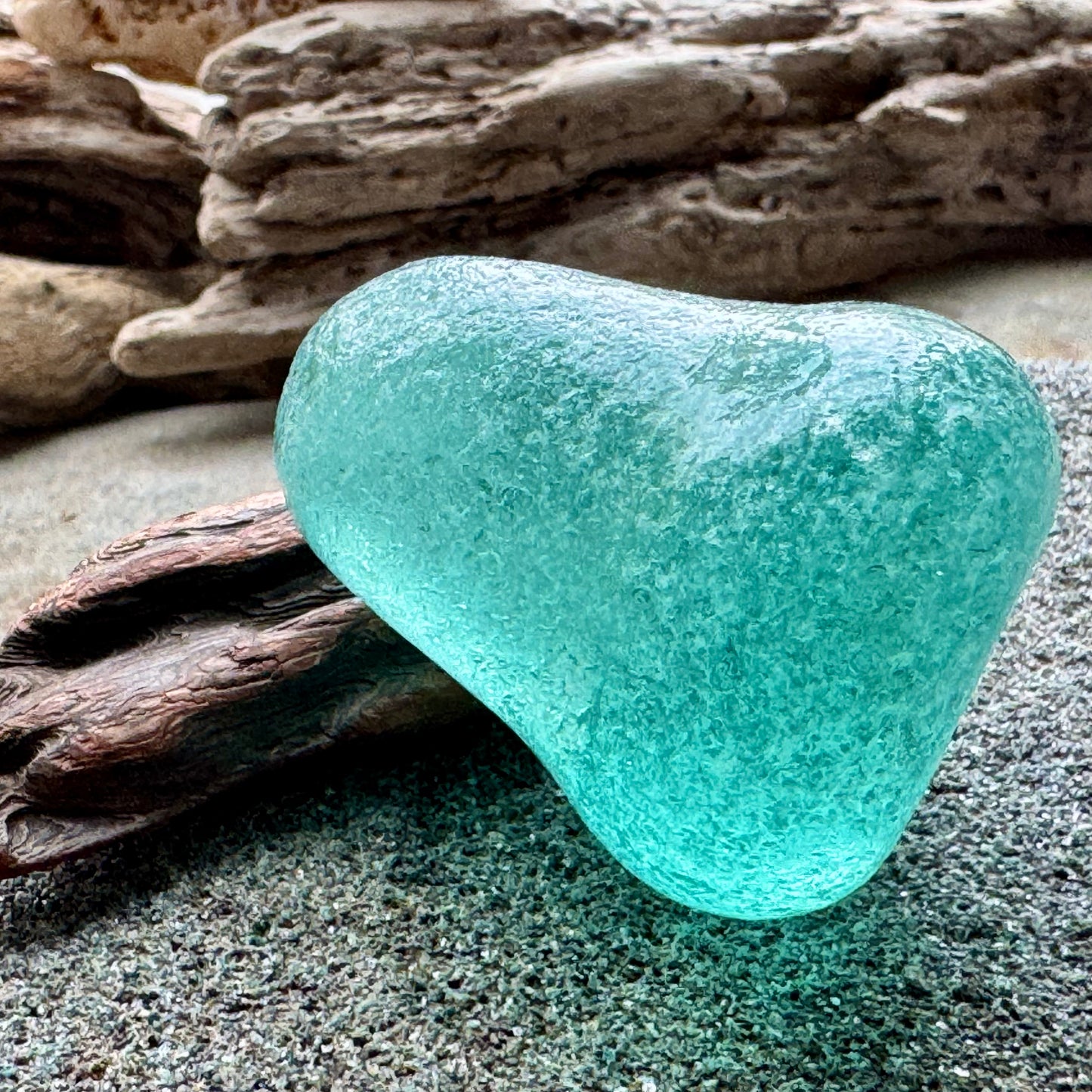 Large Rare Sea Glass Piece A1605 – Aqua Green Collector Beach Glass 1 pc
