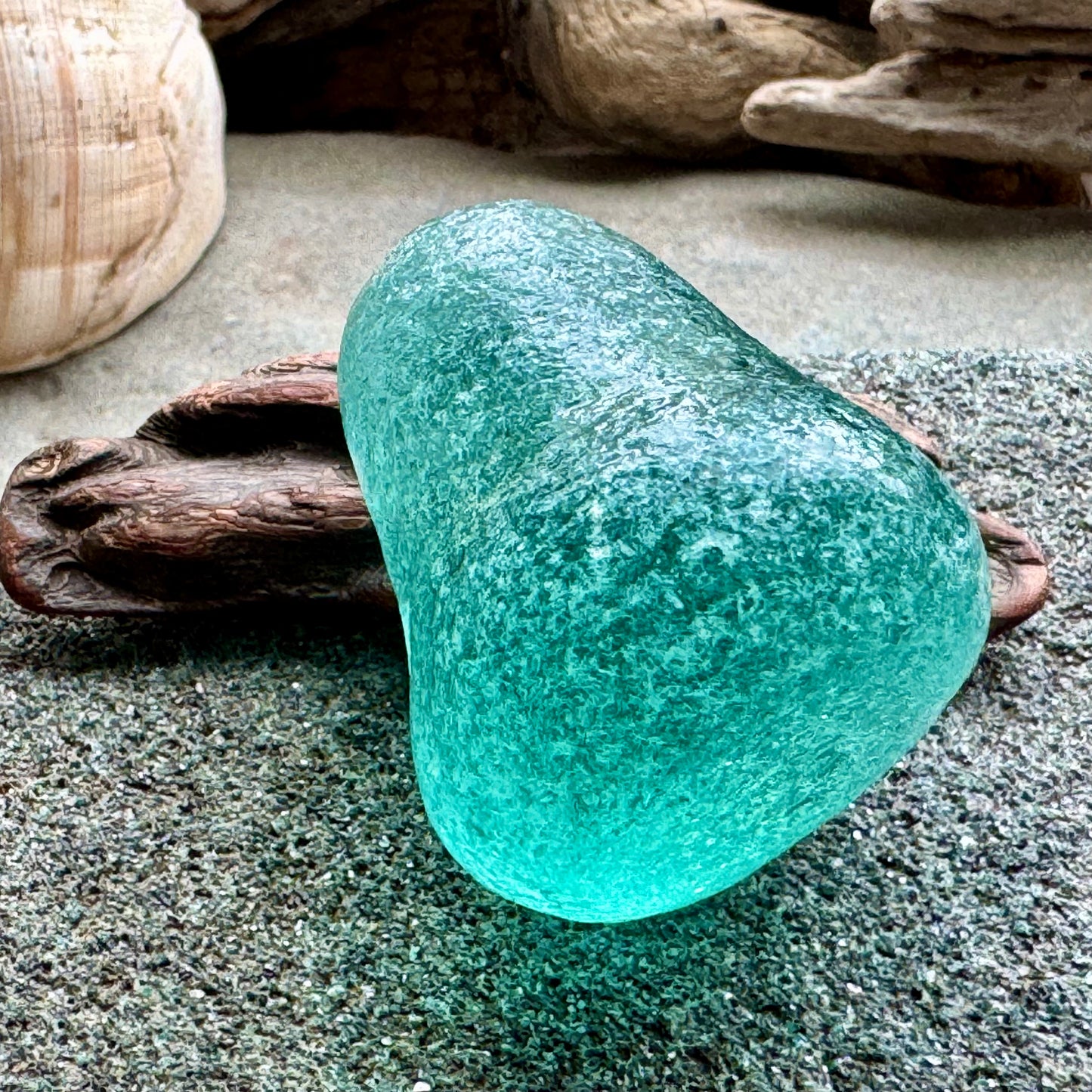 Large Rare Sea Glass Piece A1605 – Aqua Green Collector Beach Glass 1 pc
