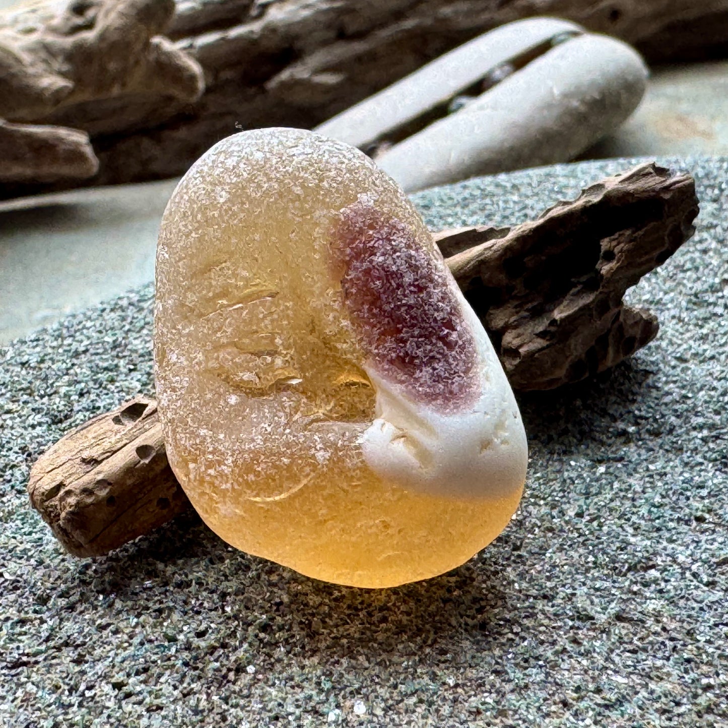 Rare Multicolor Sea Glass A2395 – Large Unique Collector Piece, Natural Ocean Tumbled
