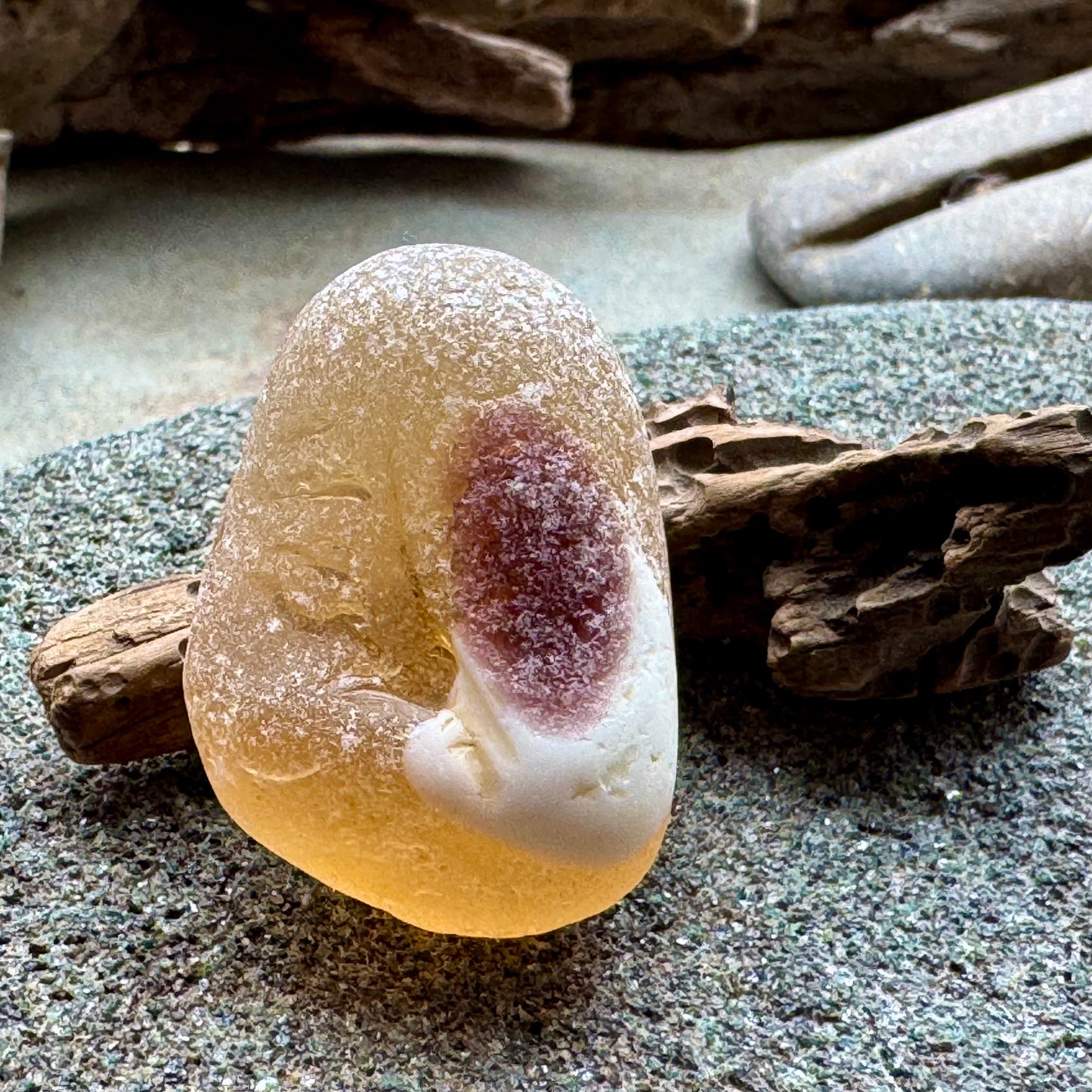 Rare Multicolor Sea Glass A2395 – Large Unique Collector Piece, Natural Ocean Tumbled
