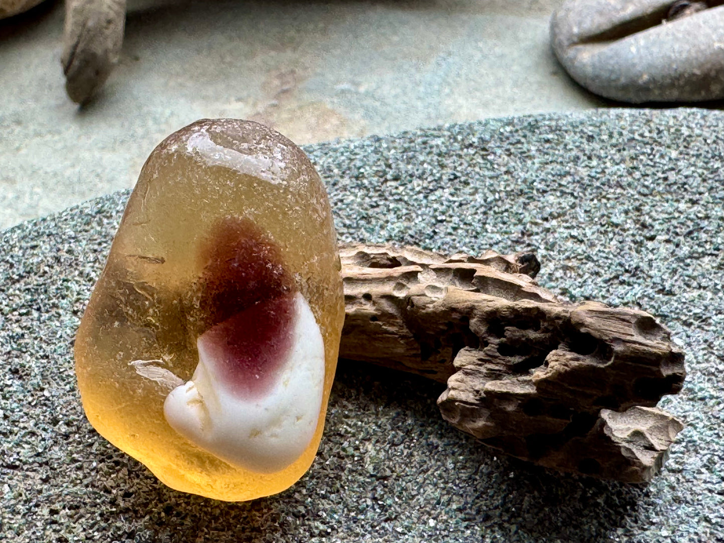 Rare Multicolor Sea Glass A2395 – Large Unique Collector Piece, Natural Ocean Tumbled