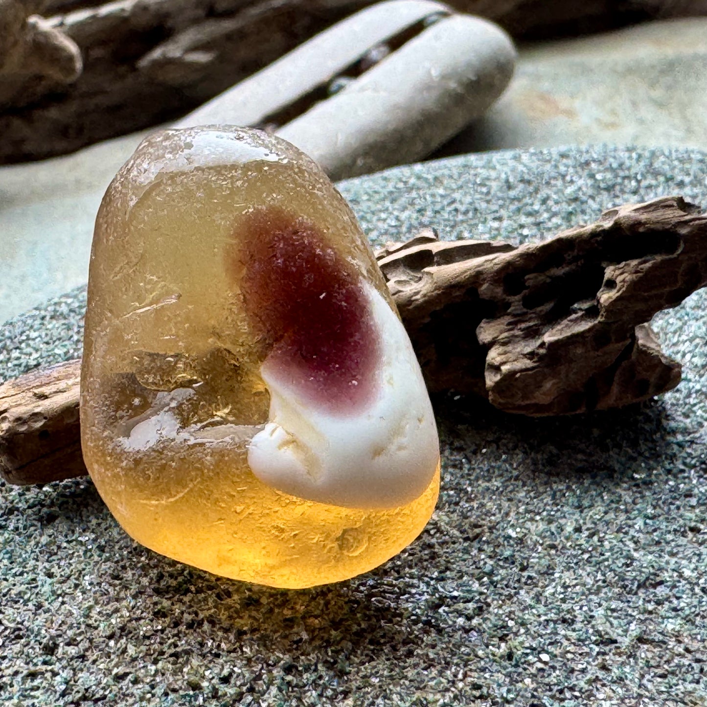 Rare Multicolor Sea Glass A2395 – Large Unique Collector Piece, Natural Ocean Tumbled