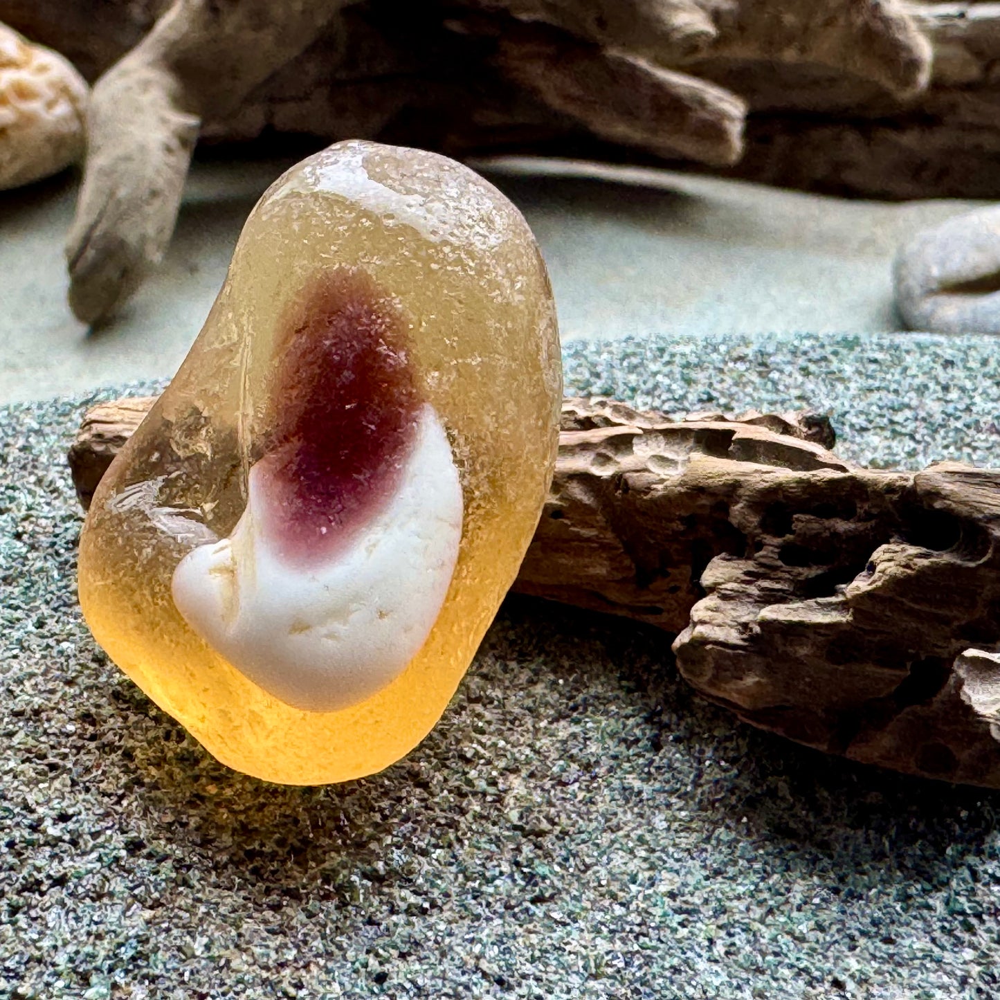 Rare Multicolor Sea Glass A2395 – Large Unique Collector Piece, Natural Ocean Tumbled