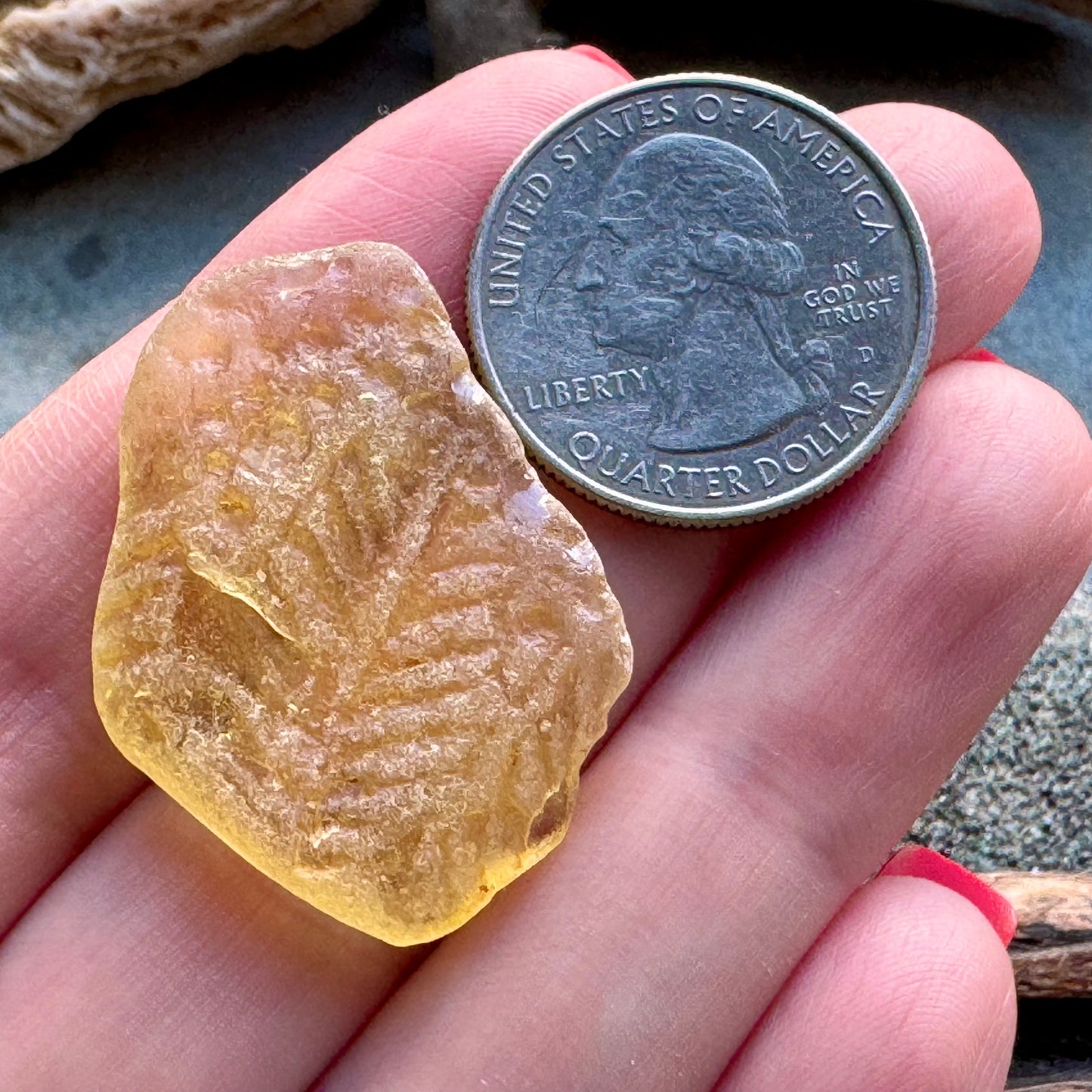 Rare Yellow Sea Glass with Natural Texture A2413 – Genuine Beach Found Glass, Collector Piece, Jewelry Supply