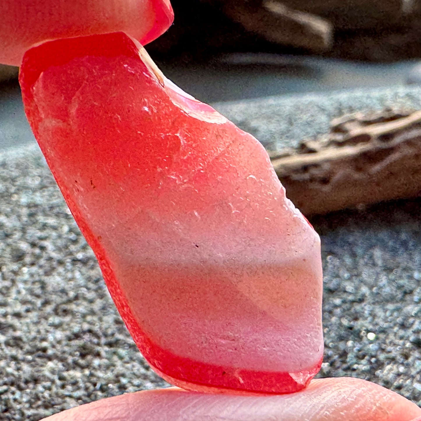Red White Sea Glass A2417 Rare Multicolor Bottle Glass Genuine Beach Glass Jewelry Supply