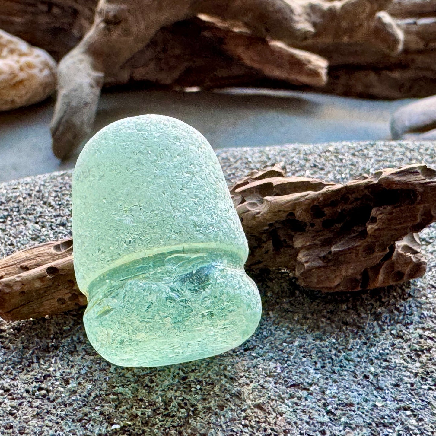Rare Aqua Sea Stopper A2420 — Genuine Ocean Tumbled