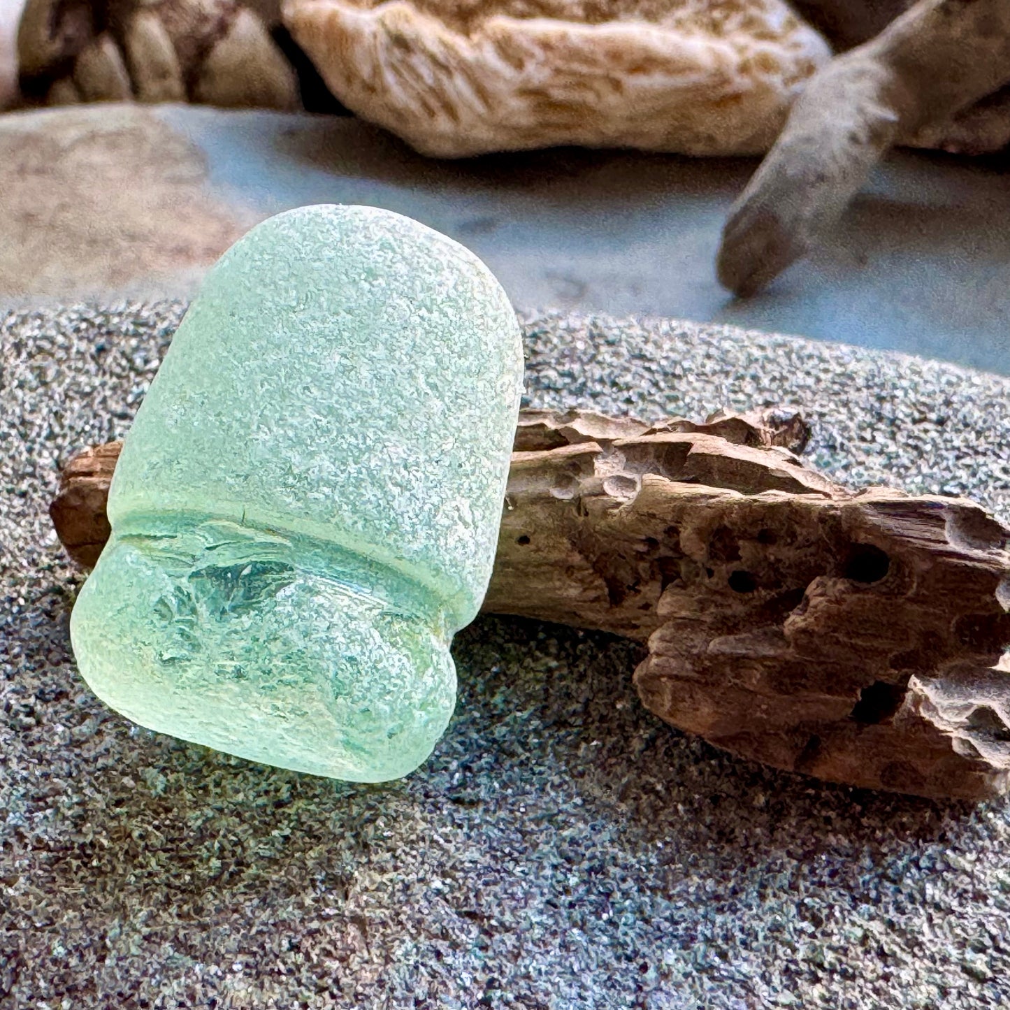 Rare Aqua Sea Stopper A2420 — Genuine Ocean Tumbled