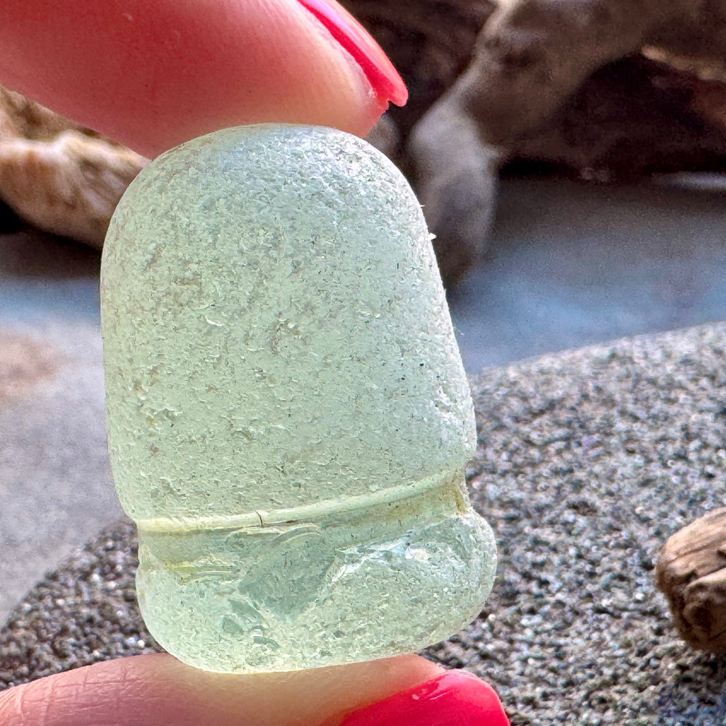 Rare Aqua Sea Stopper A2420 — Genuine Ocean Tumbled