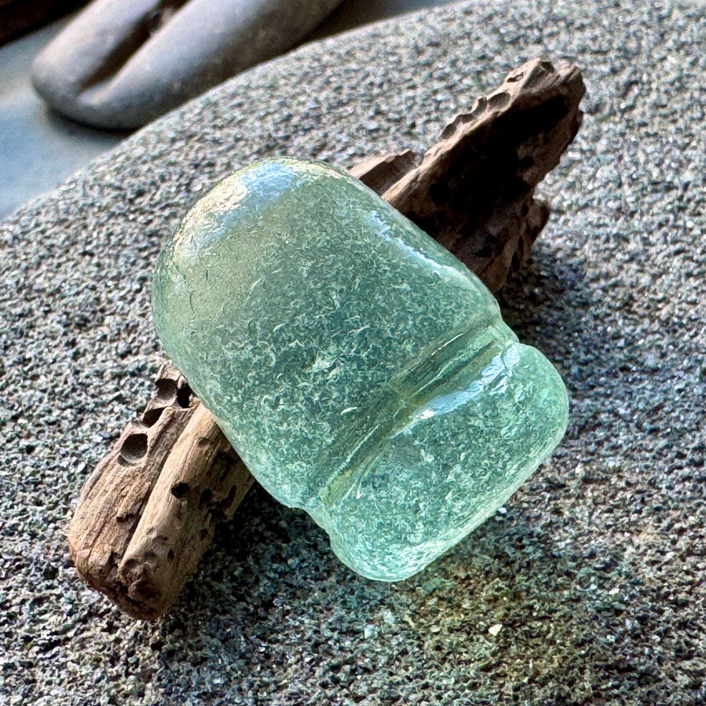 Rare Aqua Sea Stopper A2420 — Genuine Ocean Tumbled
