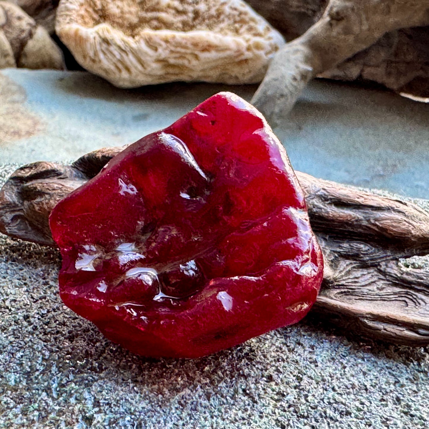 Red Sea Glass A2425– Authentic Rare Beach Glass, Jewelry Supply, Genuine Ocean Tumbled Piece