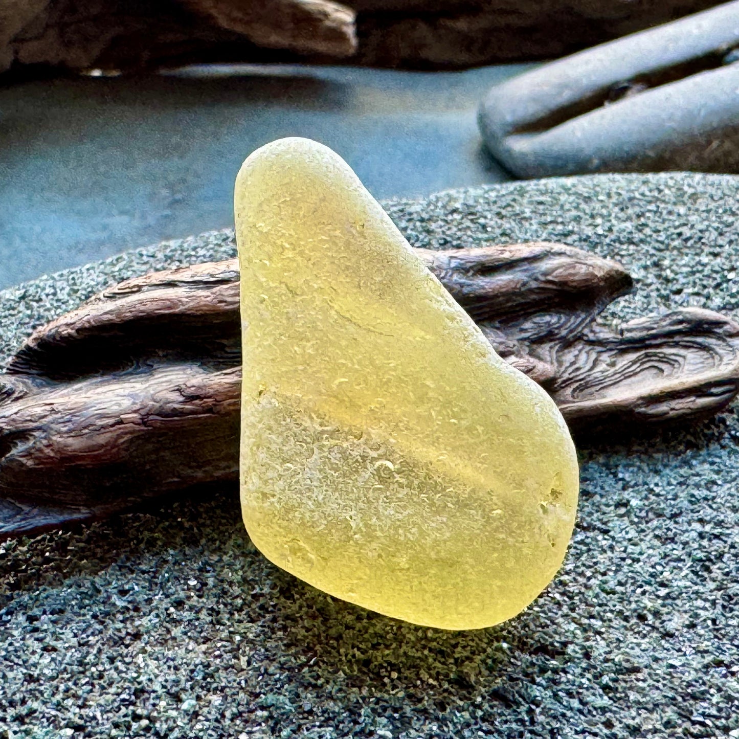 Honey Amber Sea Glass A2426 – Rare Embossed Genuine Sea Glass for Jewelry Making