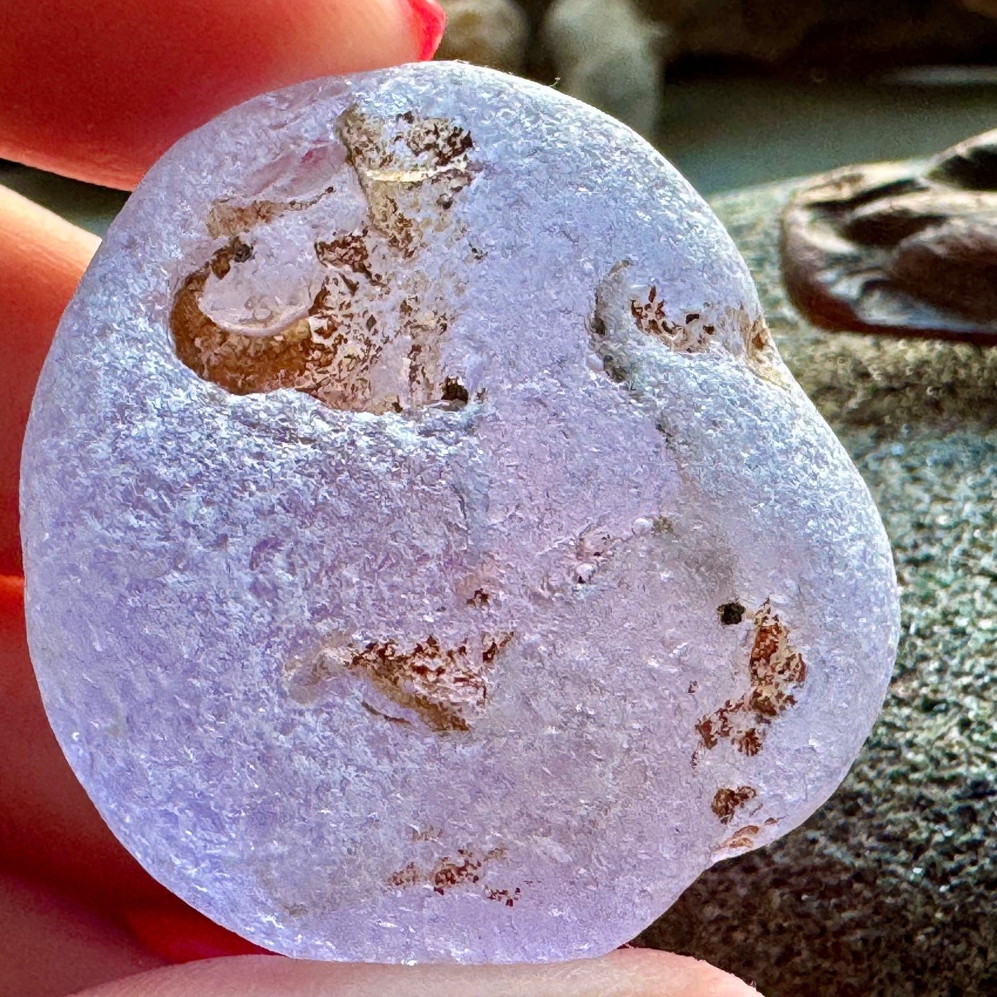 Rare Lavender Sea Glass A2430  – Collector Grade Beach Found Glass A2430