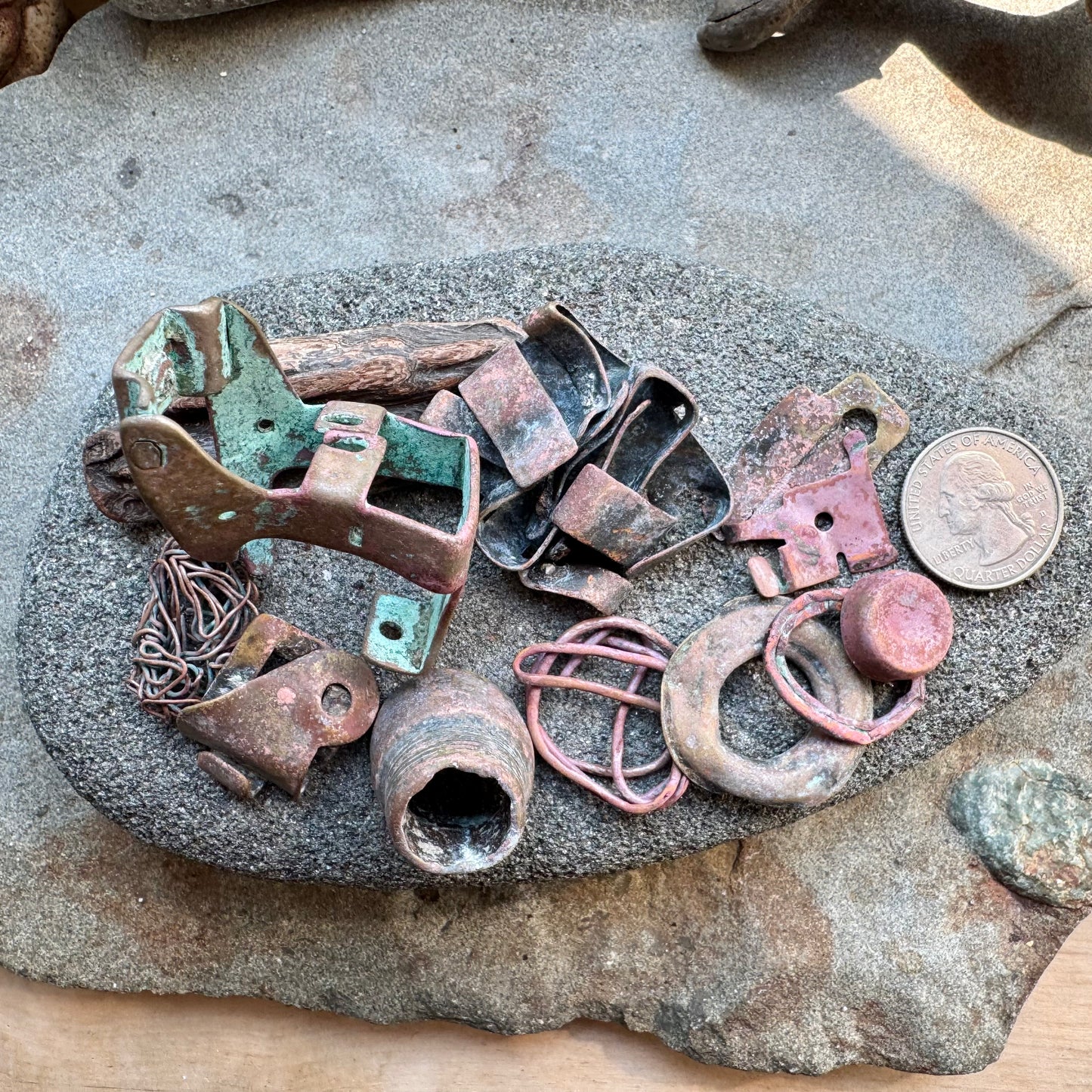 Beach Found Metal Relics Lot A2528 – Rustic Salvaged Hardware & Sea Worn Iron Pieces, Coastal Found Objects, Jewelry Supply, Wabi Sabi Decor