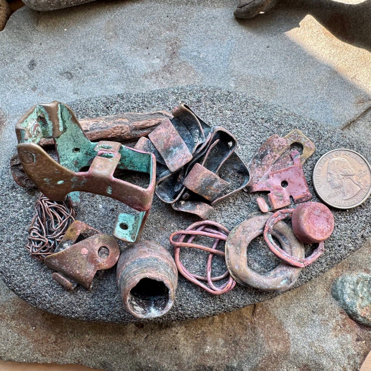 Beach Found Metal Relics Lot A2528 – Rustic Salvaged Hardware & Sea Worn Iron Pieces, Coastal Found Objects, Jewelry Supply, Wabi Sabi Decor