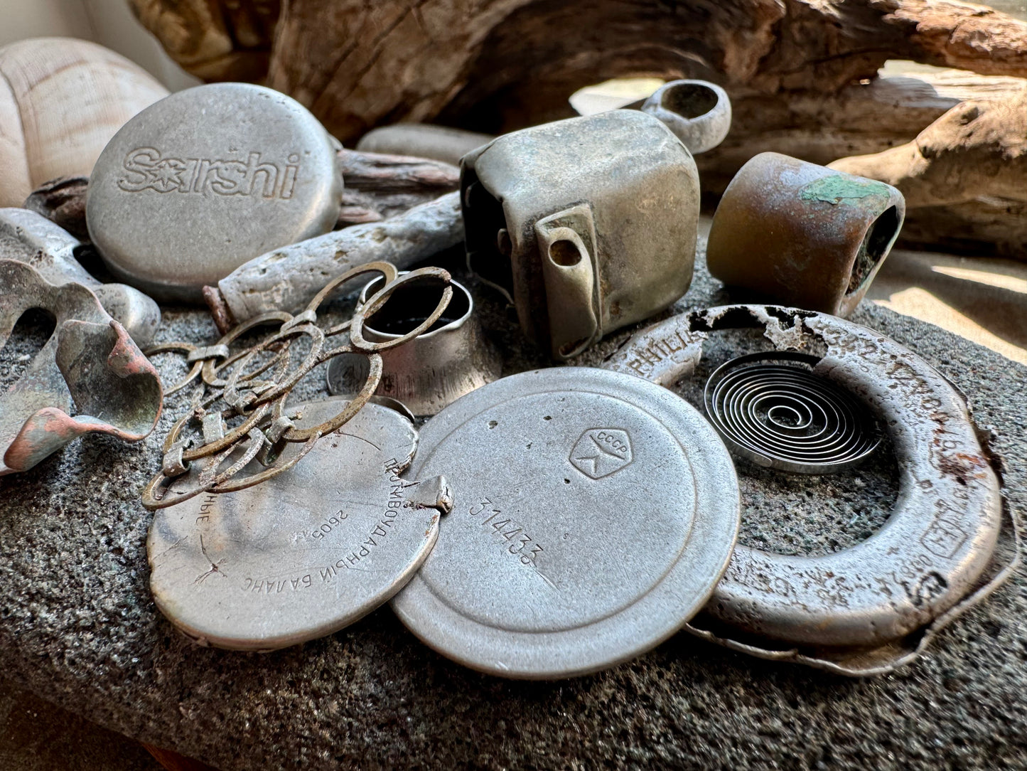 Authentic Found Metal Pieces Set A2529 – Rusty Salvage Parts, Sea Found Metal, Craft Supply, Assemblage Art, Industrial Decor, Mixed Metal Lot