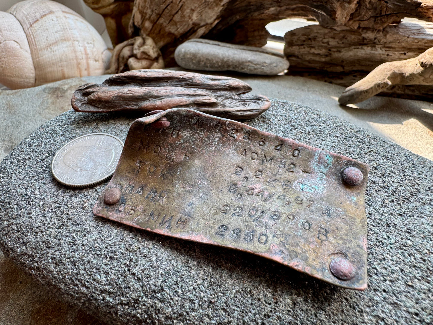 Vintage Metal Machine Plate A2530 – Industrial Tag, Found Metal Artifact, Steampunk Supply, Rusty Maker Plate, Salvaged Relic Decor
