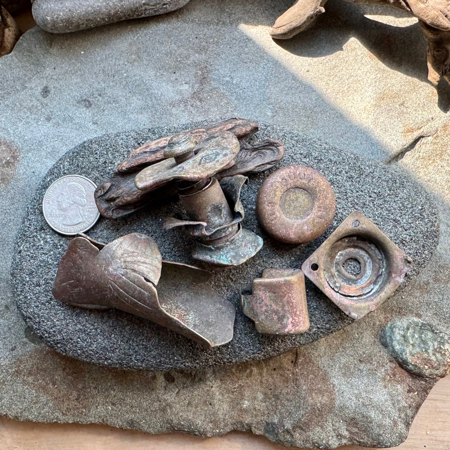 Authentic Found Metal Artifacts Set  A2533 – Rustic Vintage Salvage Pieces for Jewelry, Crafts & Assemblage Art