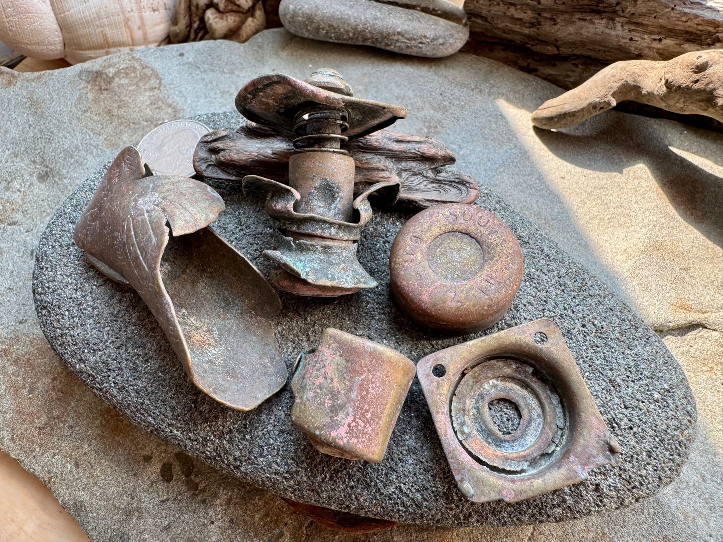 Authentic Found Metal Artifacts Set  A2533 – Rustic Vintage Salvage Pieces for Jewelry, Crafts & Assemblage Art
