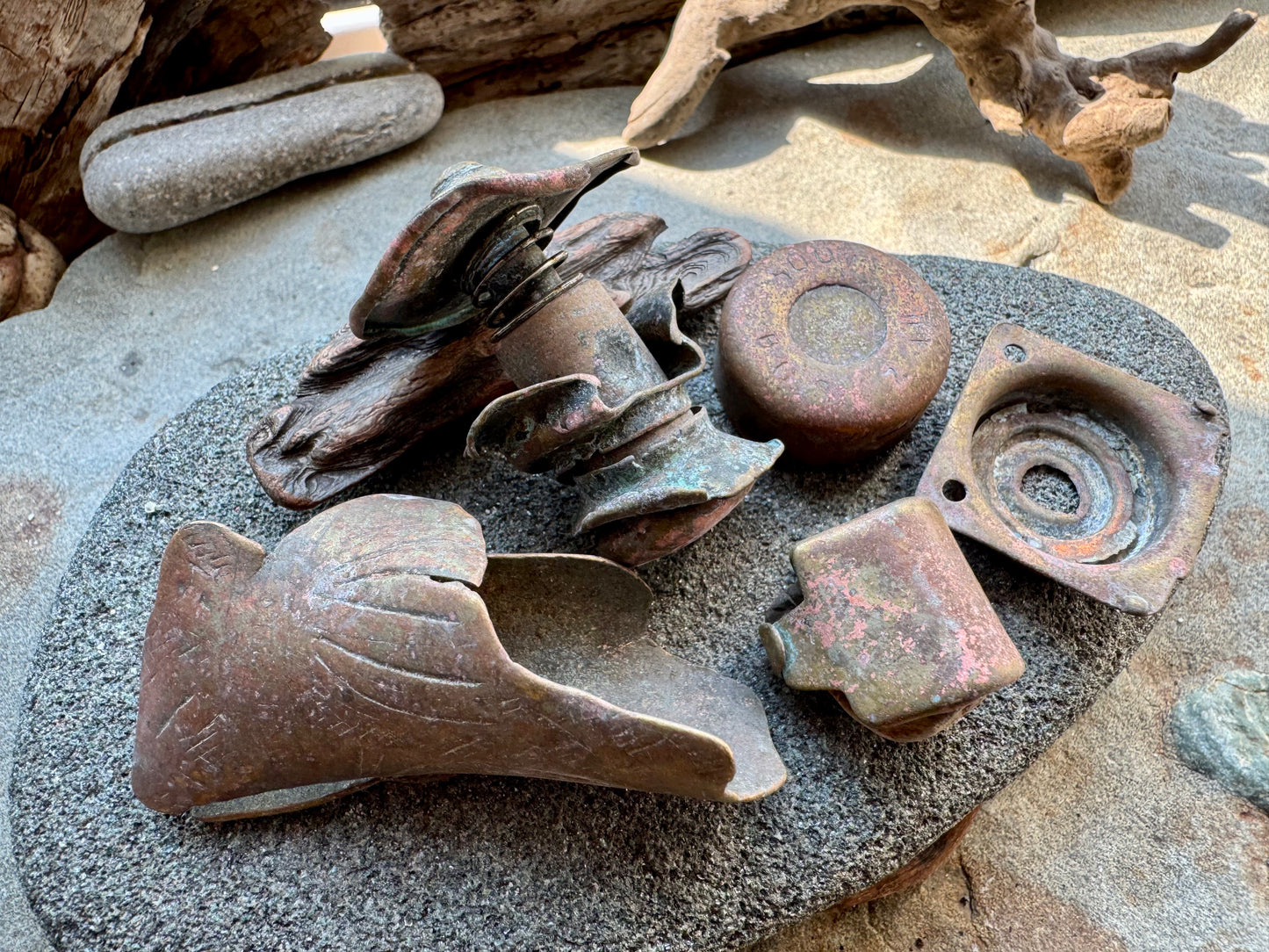 Authentic Found Metal Artifacts Set  A2533 – Rustic Vintage Salvage Pieces for Jewelry, Crafts & Assemblage Art