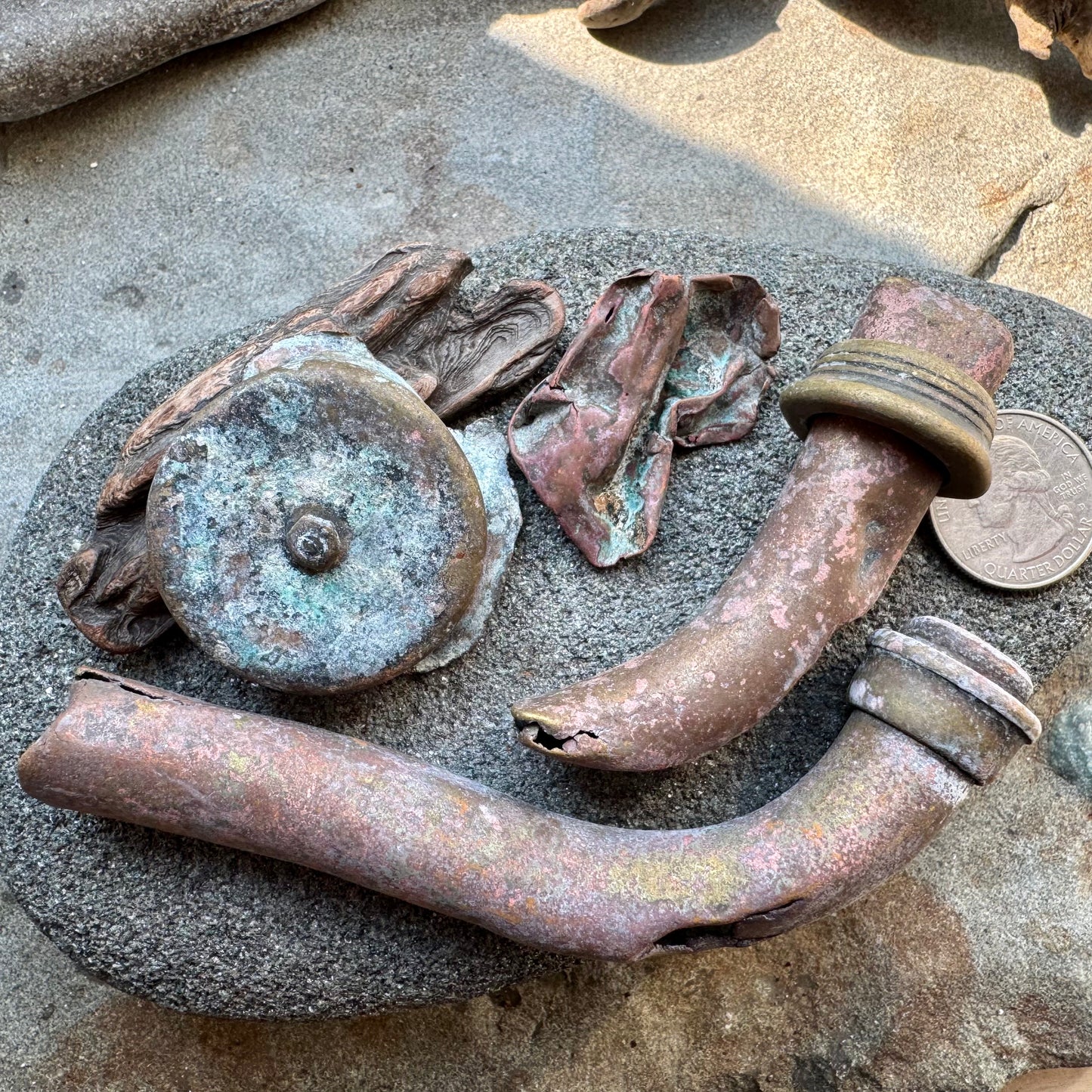 Rusty Metal Relics Set A2534 – Found Metal Objects, Vintage Hardware Pieces, Industrial Salvage Lot for Art, Assemblage, Steampunk Decor