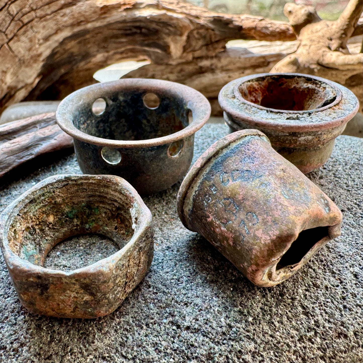 Ocean Found Metal Pieces A2538 – Vintage Salvage Hardware Lot, Rusty Patina Metal Parts, Assemblage Art Supply, Wabi Sabi Decor