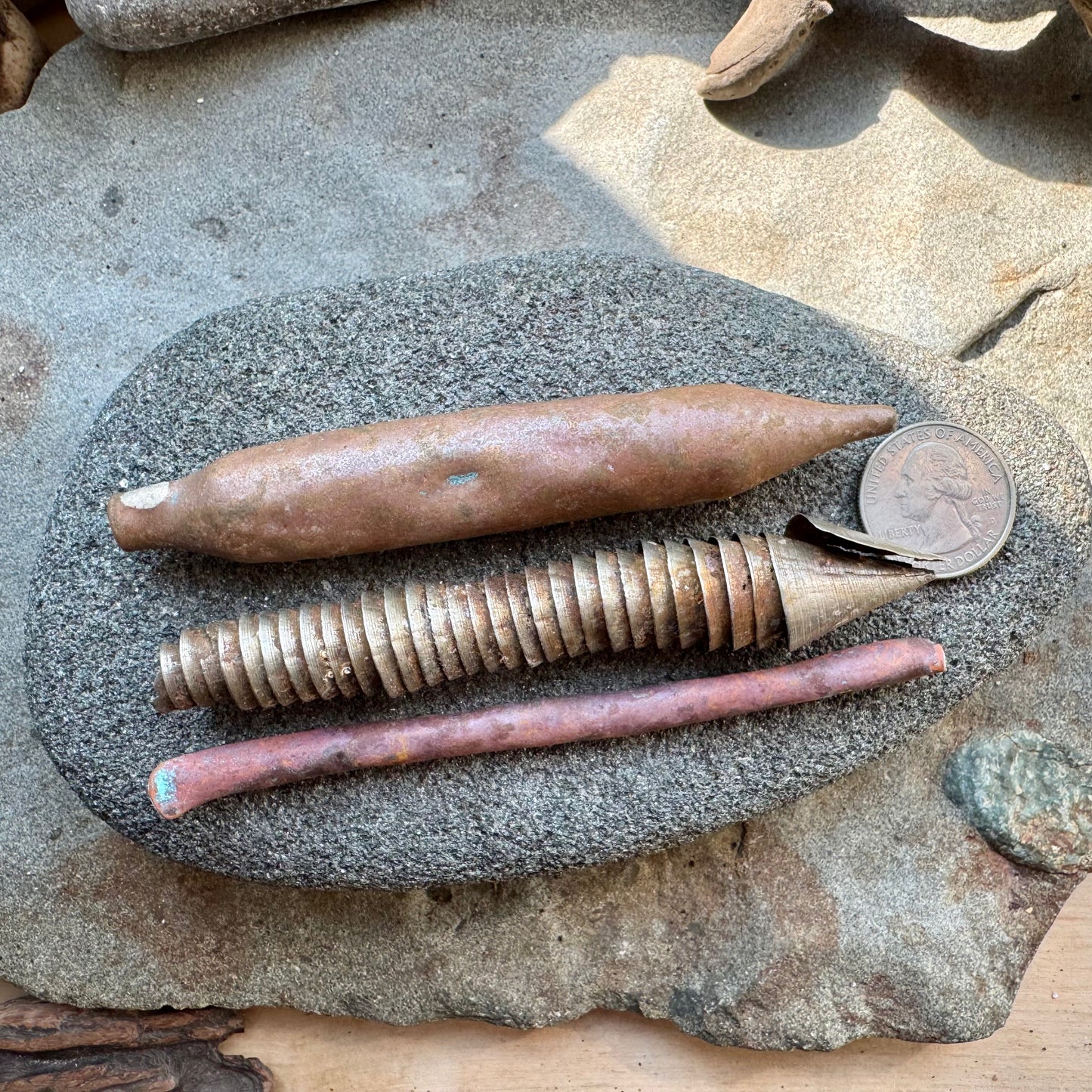 Industrial Found Metal Rods & Rusted Bolt A2540 – Beach Salvage Assemblage Art Supply, Jewelry & Sculpture Making