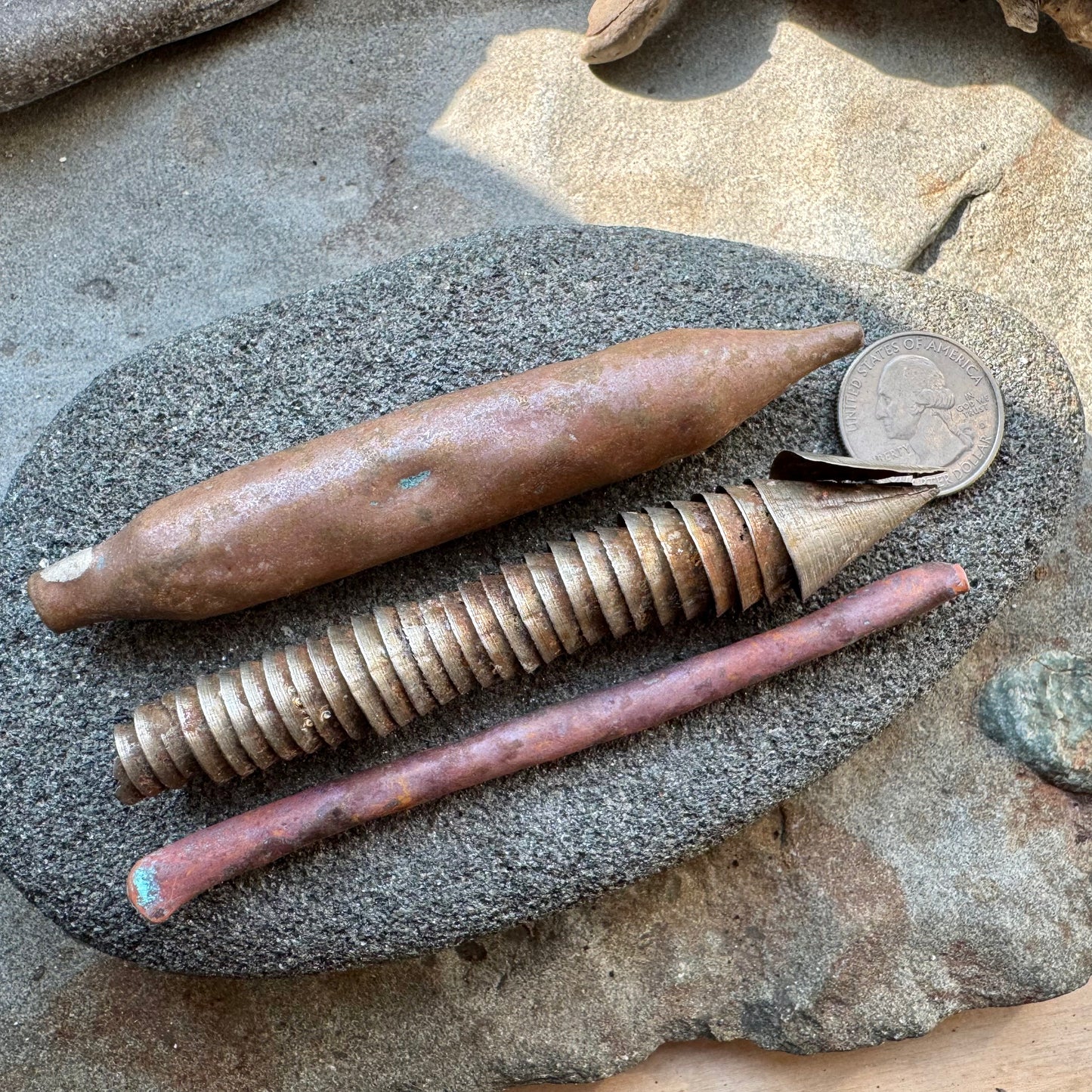 Industrial Found Metal Rods & Rusted Bolt A2540 – Beach Salvage Assemblage Art Supply, Jewelry & Sculpture Making