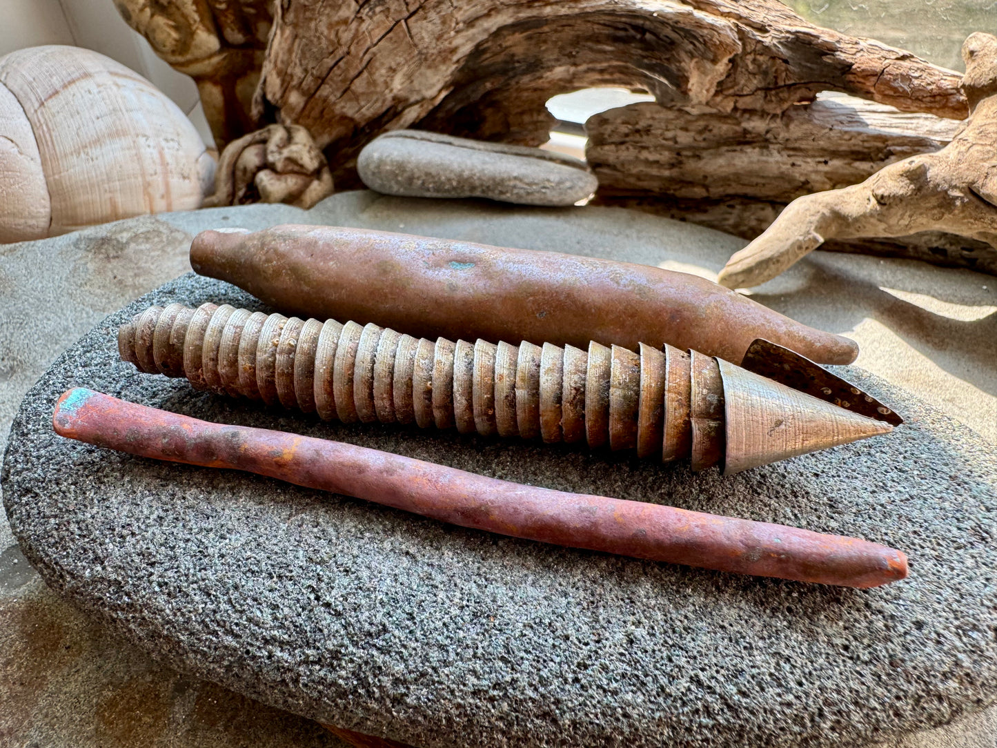 Industrial Found Metal Rods & Rusted Bolt A2540 – Beach Salvage Assemblage Art Supply, Jewelry & Sculpture Making