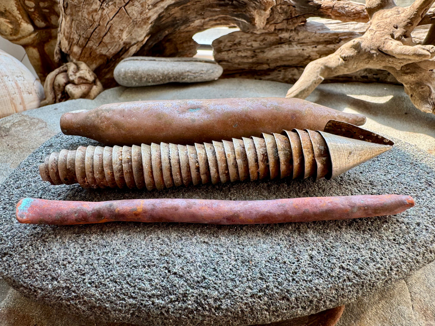 Industrial Found Metal Rods & Rusted Bolt A2540 – Beach Salvage Assemblage Art Supply, Jewelry & Sculpture Making
