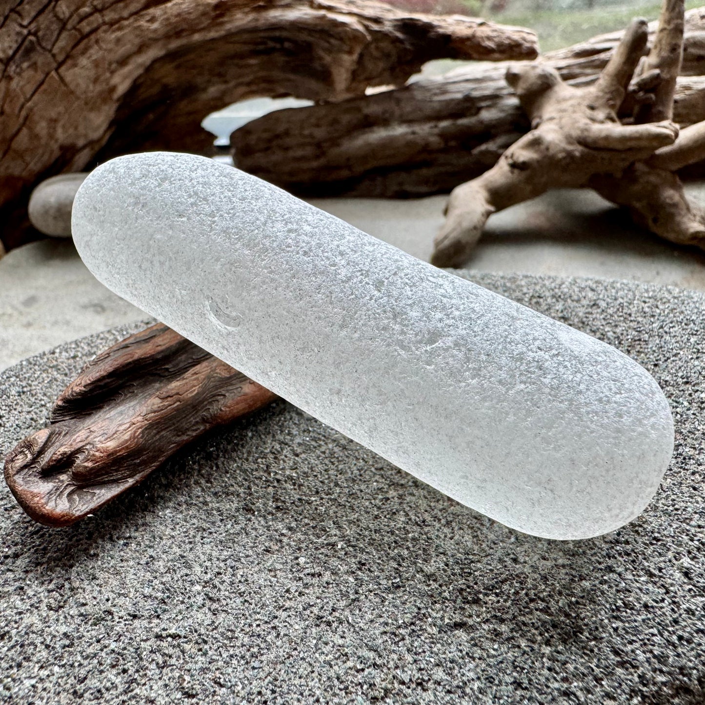Large White Sea Glass – Rare Long glass stick Sea Glass A2586 – Genuine Beach Found Seaglass for Jewelry, Craft, Coastal Decor
