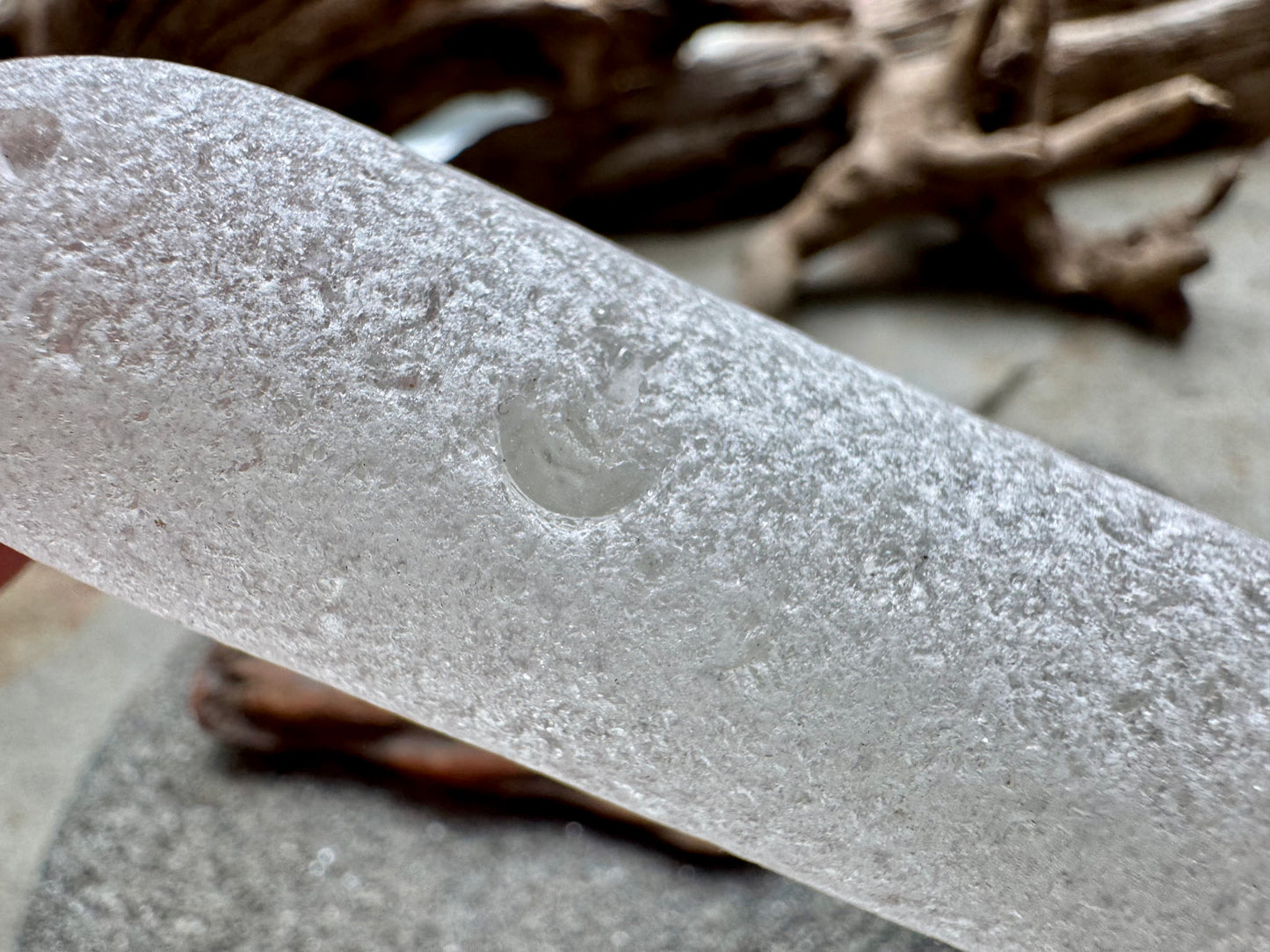 Large White Sea Glass – Rare Long glass stick Sea Glass A2586 – Genuine Beach Found Seaglass for Jewelry, Craft, Coastal Decor