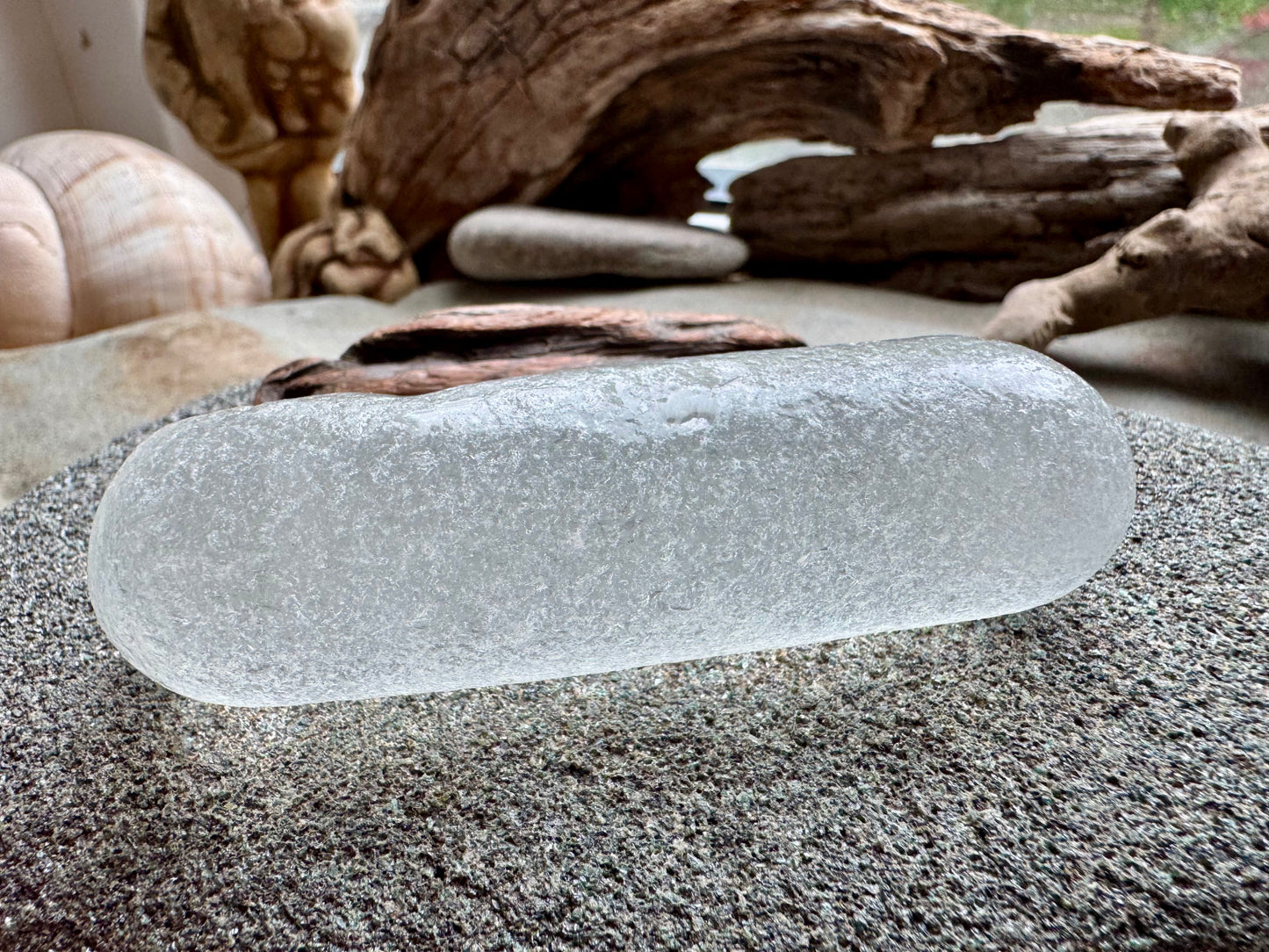 Large White Sea Glass – Rare Long glass stick Sea Glass A2586 – Genuine Beach Found Seaglass for Jewelry, Craft, Coastal Decor