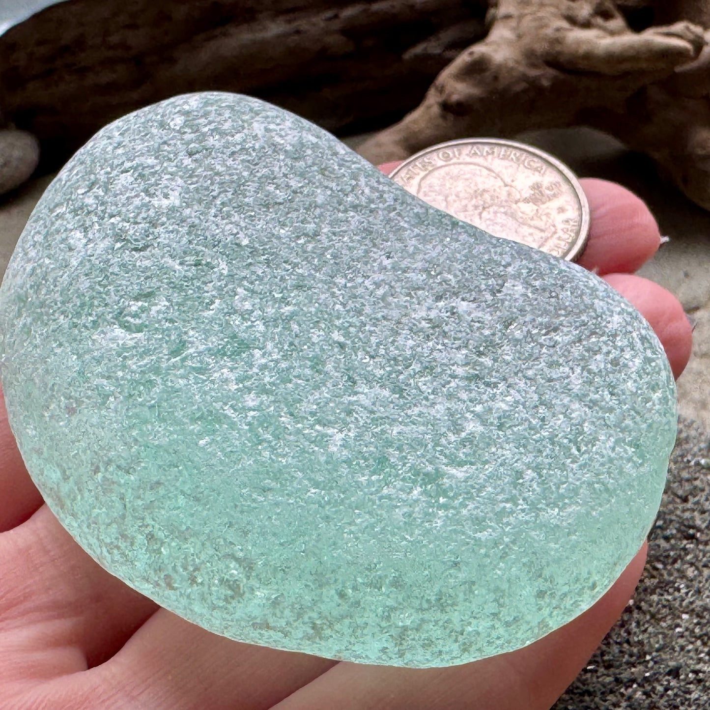 Large Aqua Sea Glass A2587 Jewelry Grade Beach Glass | Rare Collector Piece | Pendant Stone | Natural Ocean Tumbled Seaglass