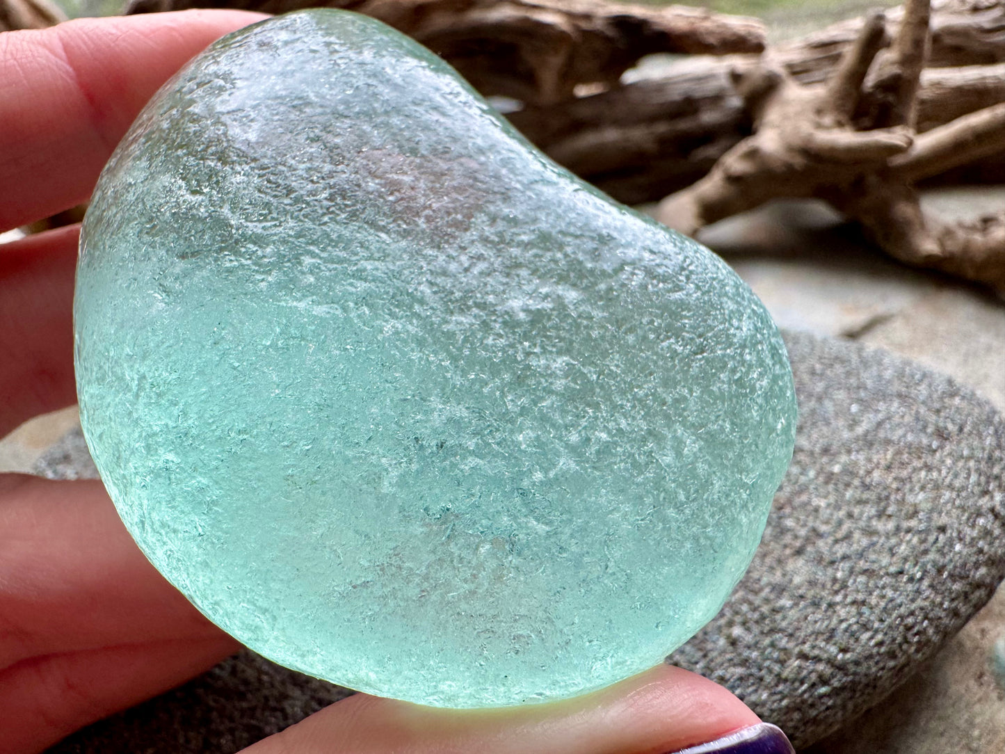 Large Aqua Sea Glass A2587 Jewelry Grade Beach Glass | Rare Collector Piece | Pendant Stone | Natural Ocean Tumbled Seaglass