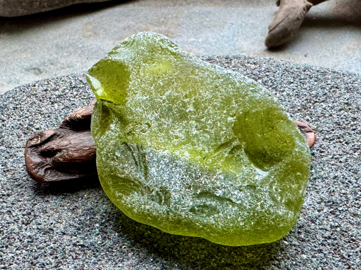 Rare Olive Green Sea Glass Bottle Lip A2590 – Large Genuine Beach Found Sea Glass, Jewelry Supply, Collectors Piece