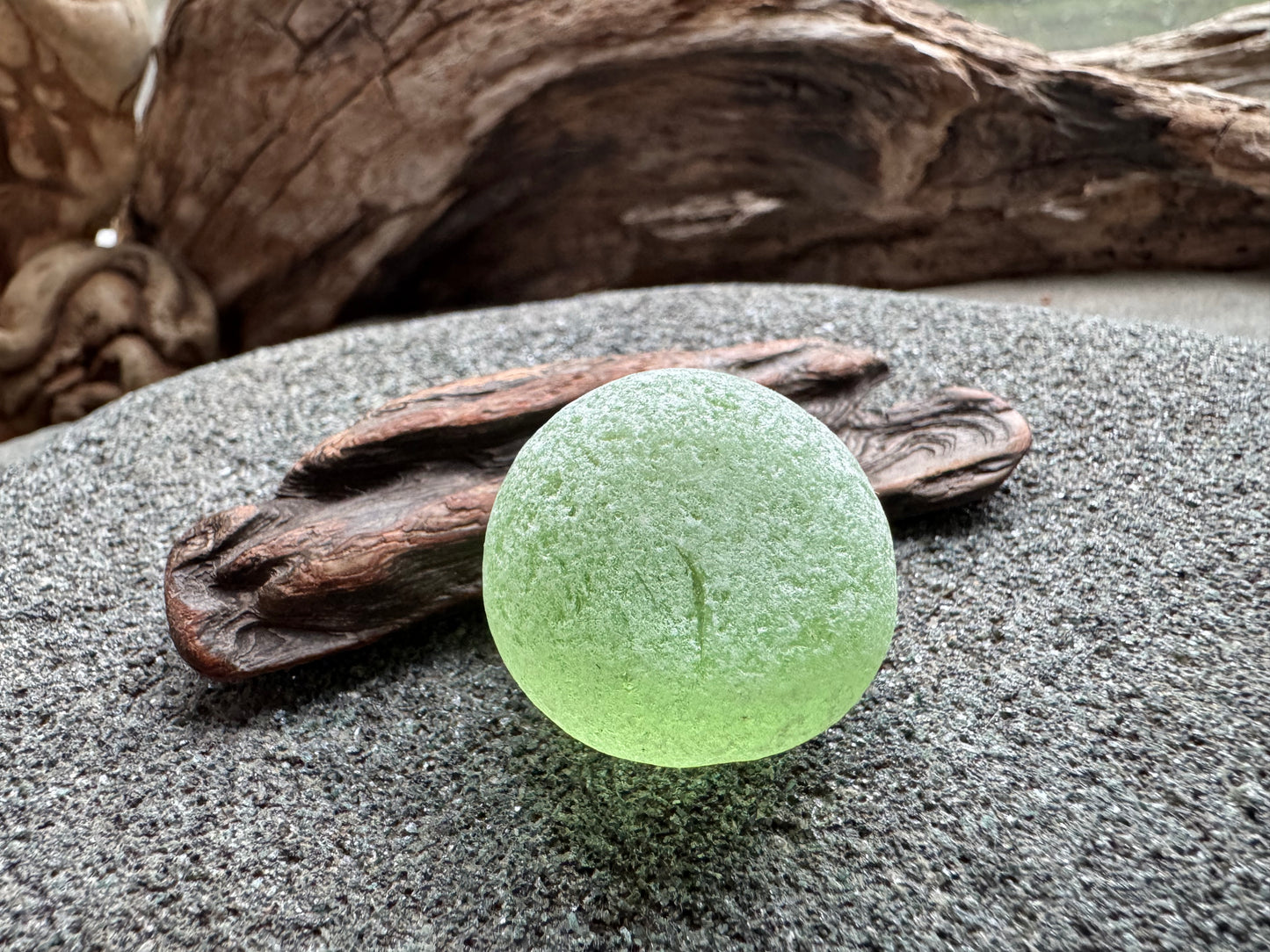 Rare Lime Green Sea Glass A2598  – Large Genuine Beach Found Piece – Jewelry / Craft Supply