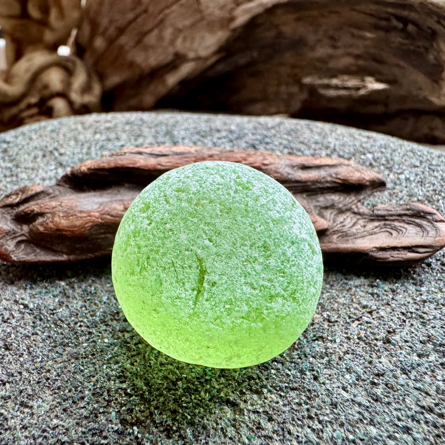 Rare Lime Green Sea Glass A2598  – Large Genuine Beach Found Piece – Jewelry / Craft Supply