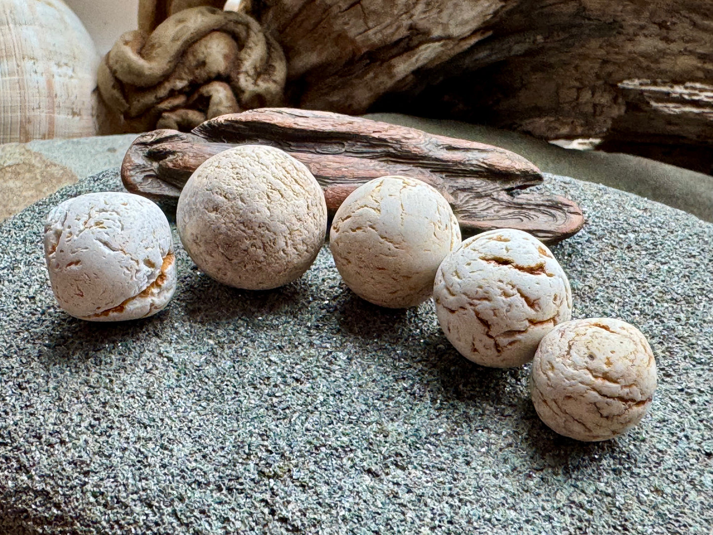Sea Clay Marbles – Natural Ocean Tumbled Ceramic Balls A2608