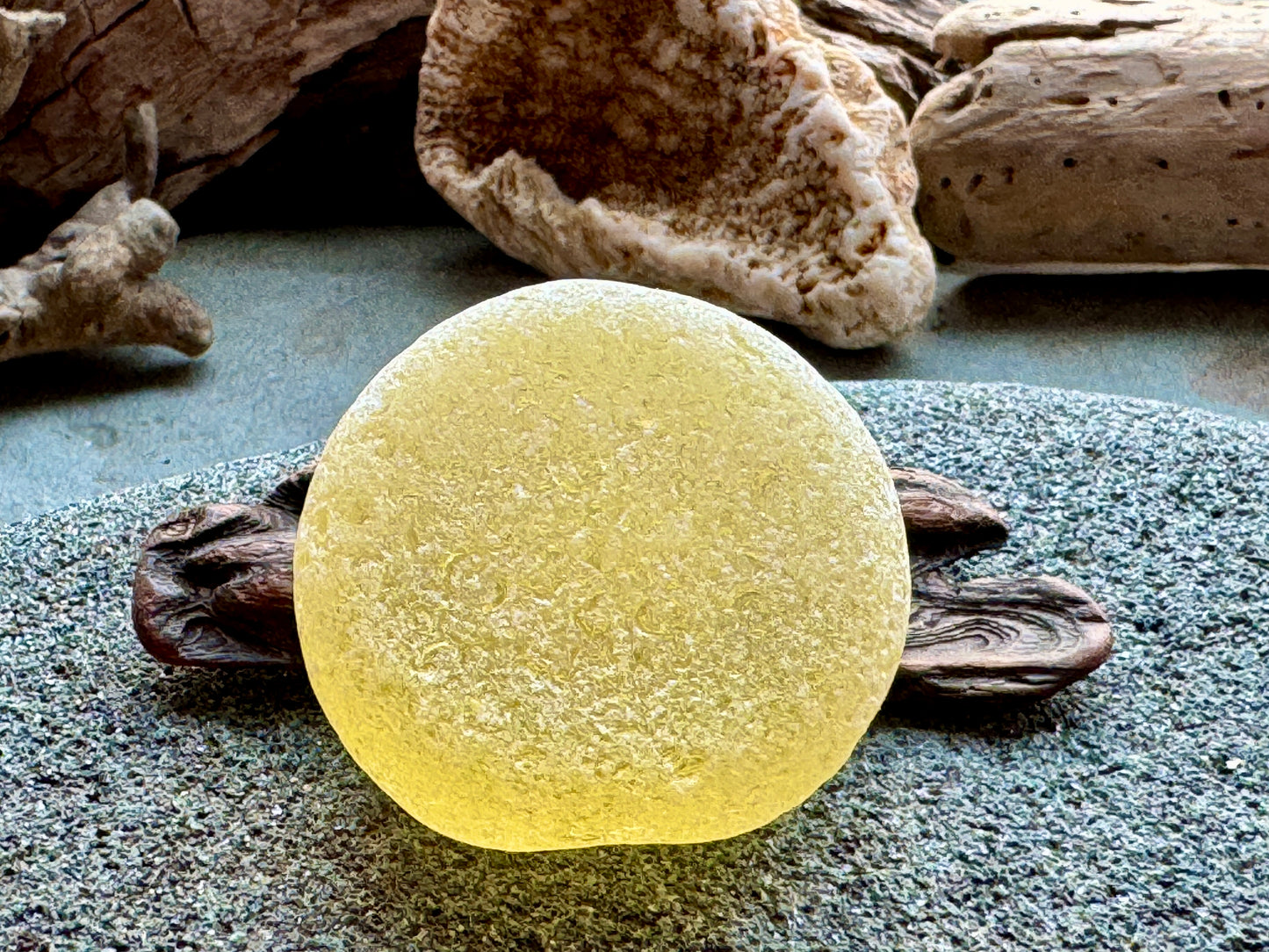 Large Honey Amber Sea Glass A2005 – Natural Genuine Beach Found Piece