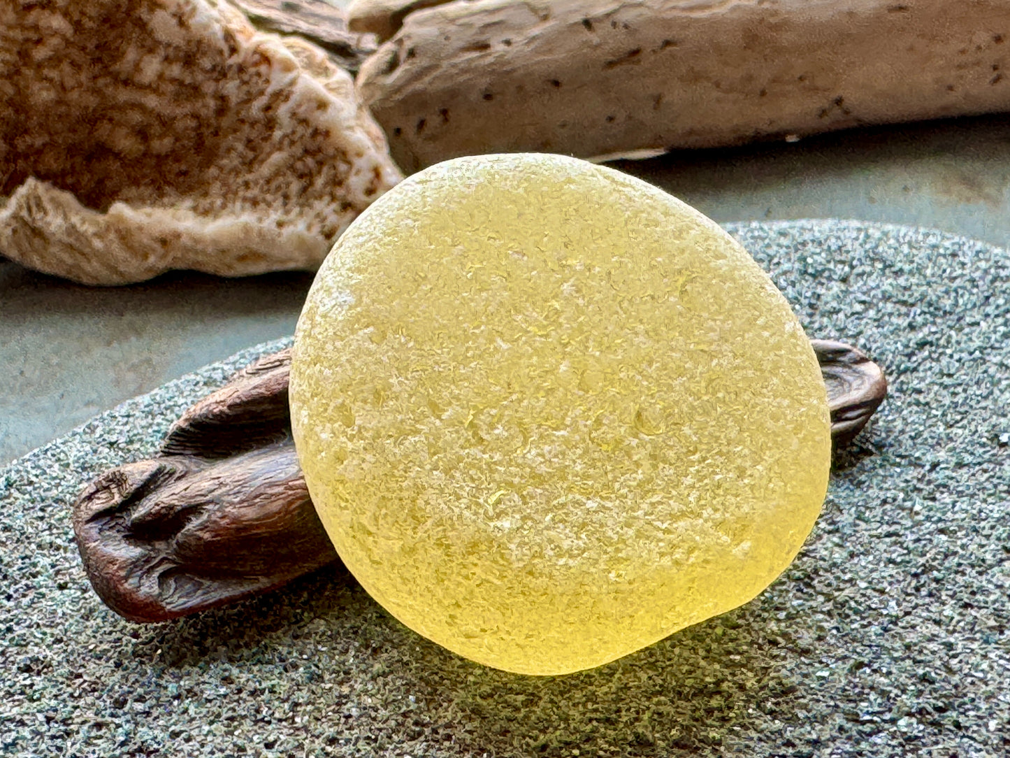 Large Honey Amber Sea Glass A2005 – Natural Genuine Beach Found Piece