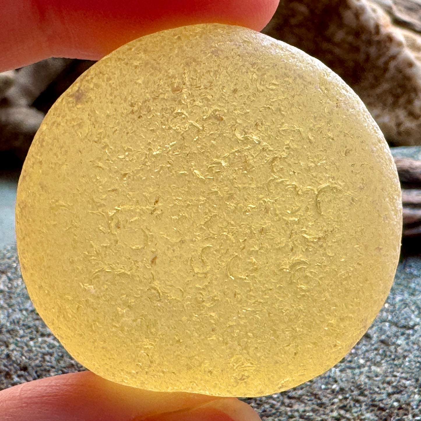 Large Honey Amber Sea Glass A2005 – Natural Genuine Beach Found Piece