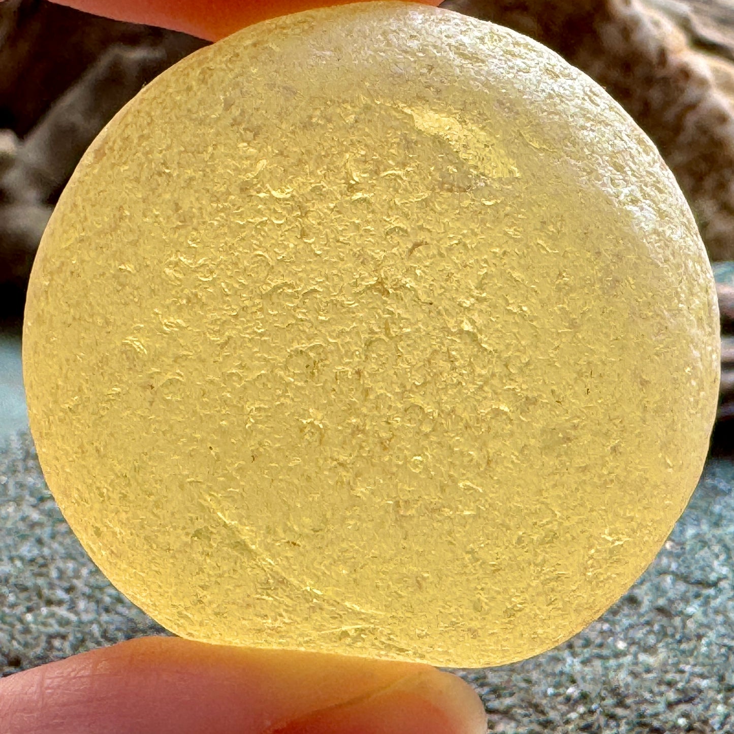 Large Honey Amber Sea Glass A2005 – Natural Genuine Beach Found Piece