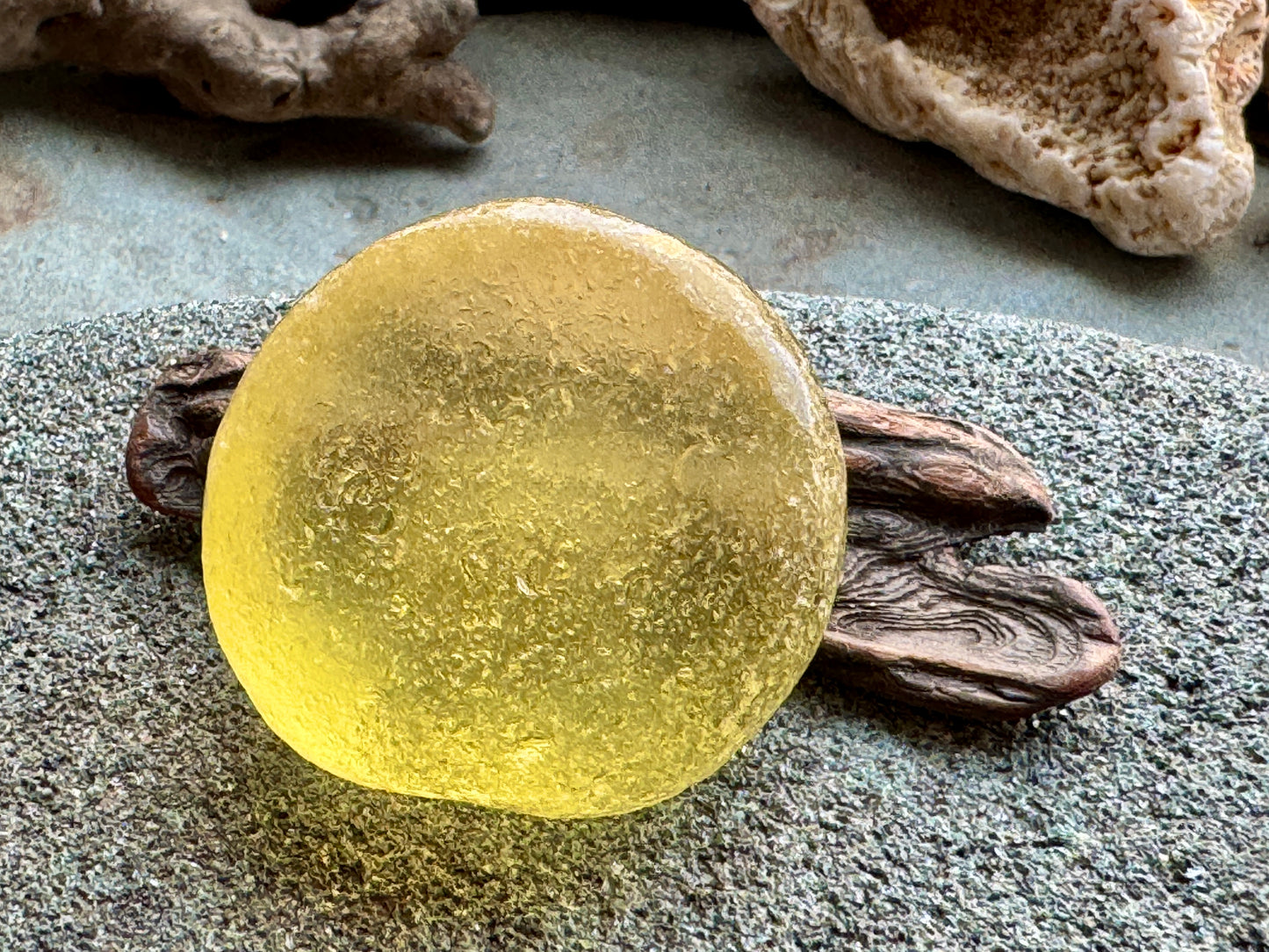Large Honey Amber Sea Glass A2005 – Natural Genuine Beach Found Piece