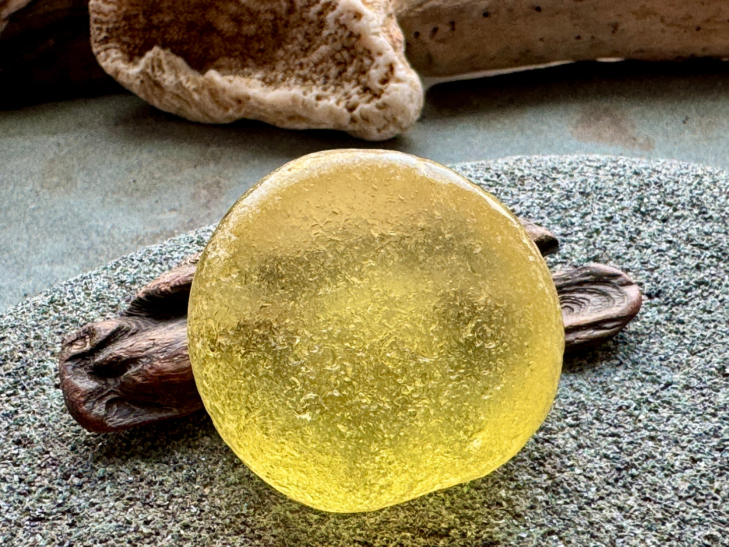 Large Honey Amber Sea Glass A2005 – Natural Genuine Beach Found Piece