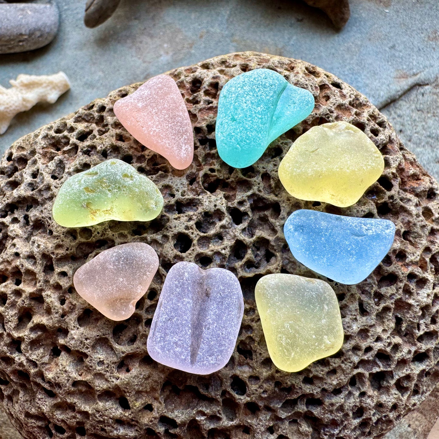 Rare Multi Color Sea Glass Pieces B2975 – Authentic Beach Found Jewelry Supply