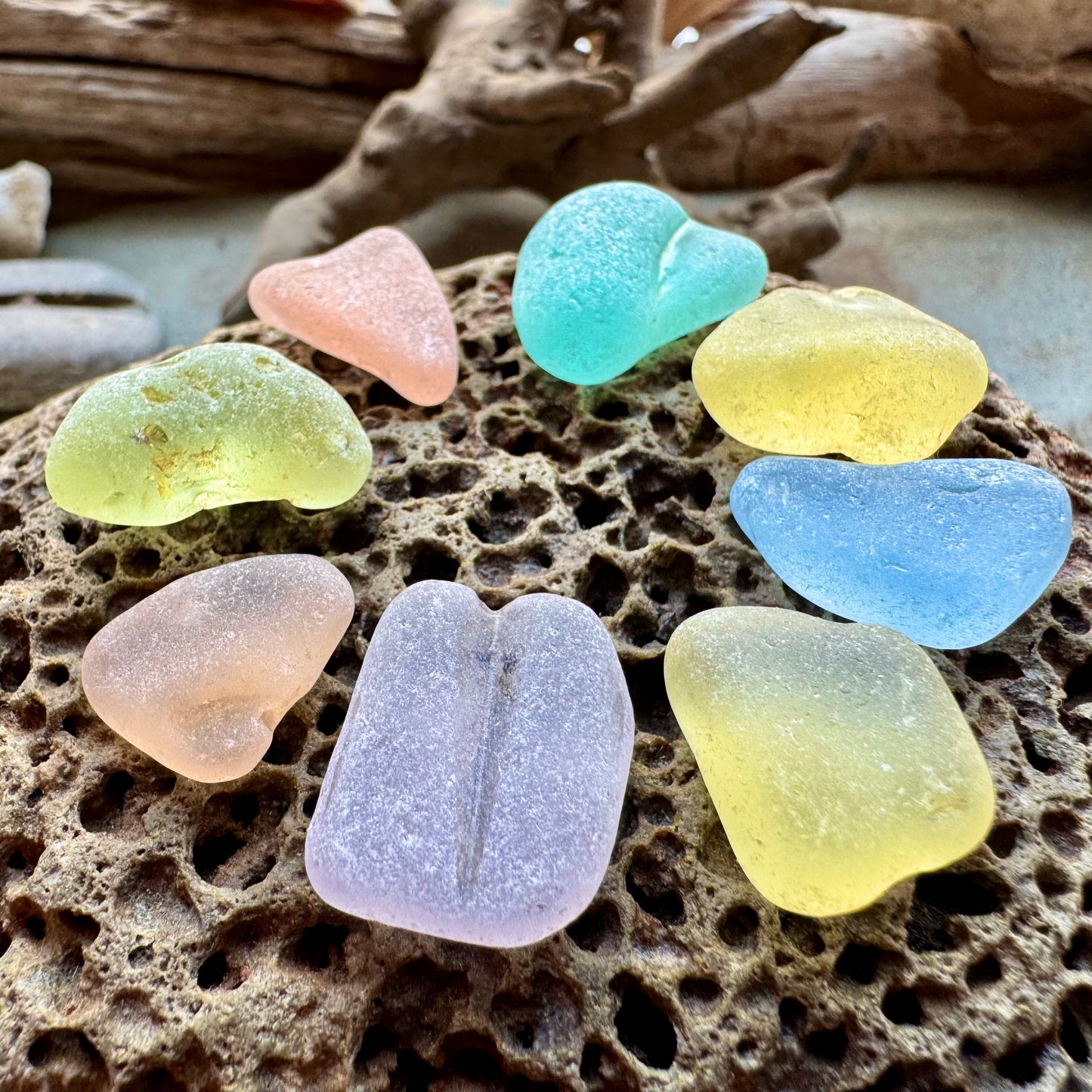 Rare Multi Color Sea Glass Pieces B2975 – Authentic Beach Found Jewelry Supply