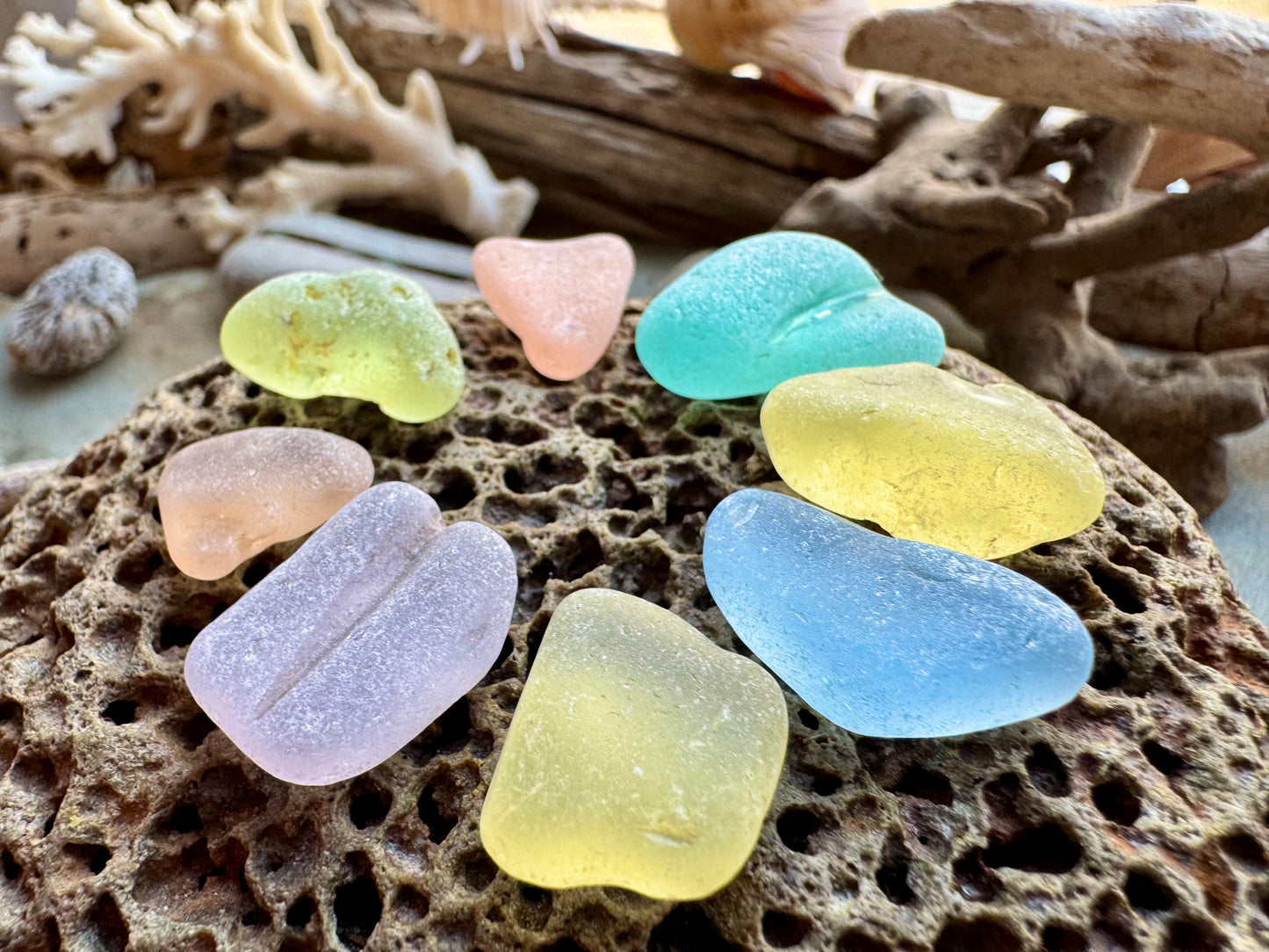 Rare Multi Color Sea Glass Pieces B2975 – Authentic Beach Found Jewelry Supply